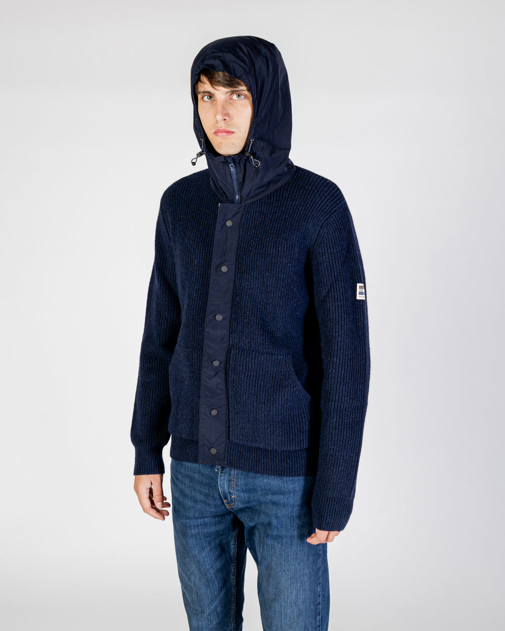 Cardigan Aquascutum Active LAMBSWOOL HOODED FZ KNIT
