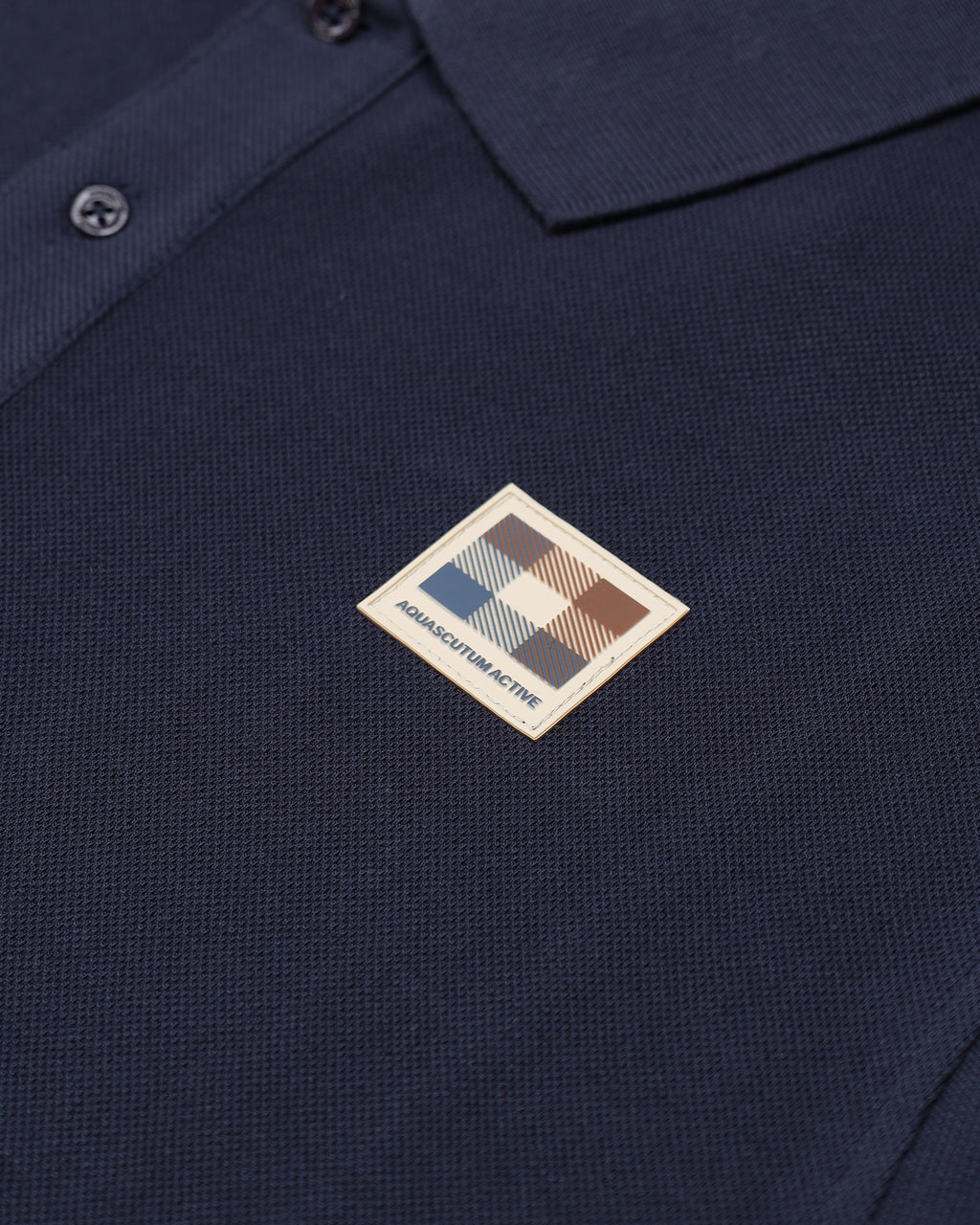 Polo manica corta Aquascutum Active RUBBER PATCH PIQUET POLO