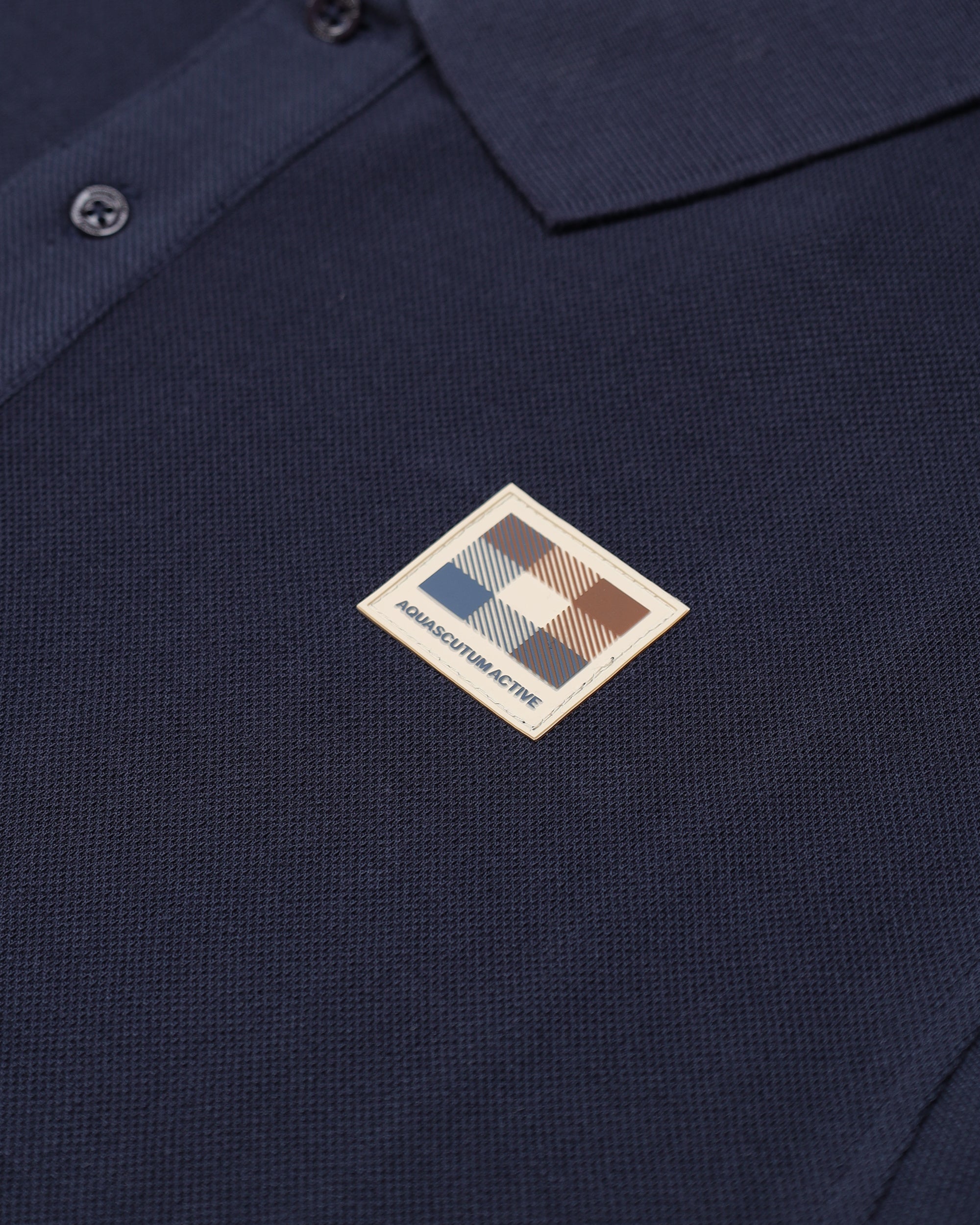 Polo manica corta Aquascutum Active RUBBER PATCH PIQUET POLO