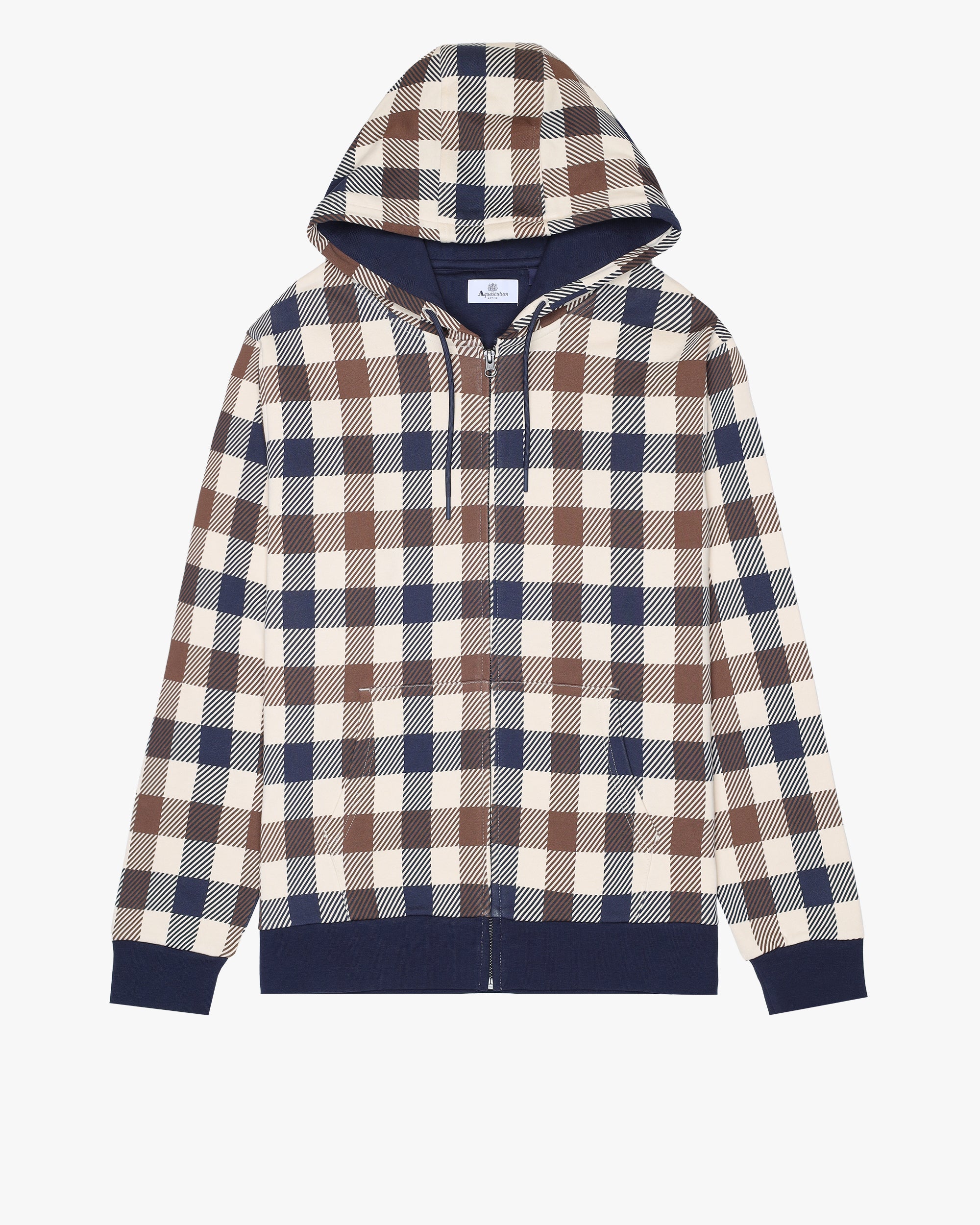 Felpa con cappuccio Aquascutum Active ICONIC FZ HOODIE FLEECE