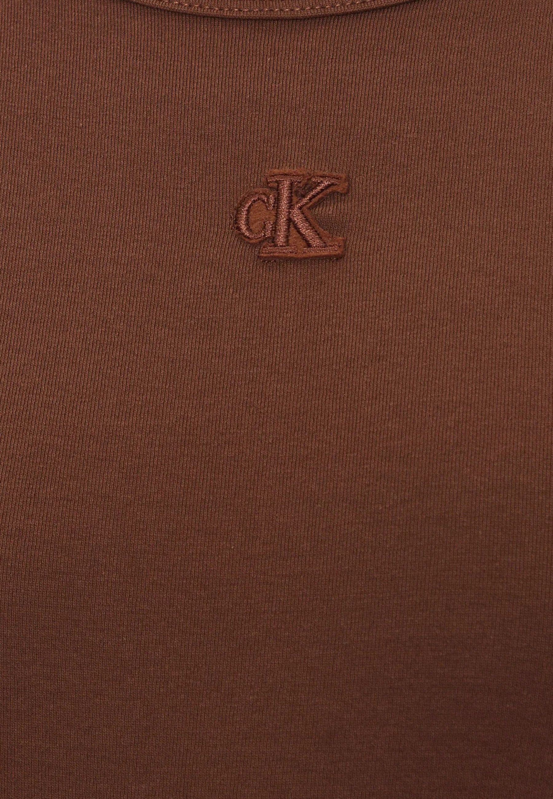 Vestito lungo Calvin Klein Jeans SL CTN CONTOUR 1X1 R