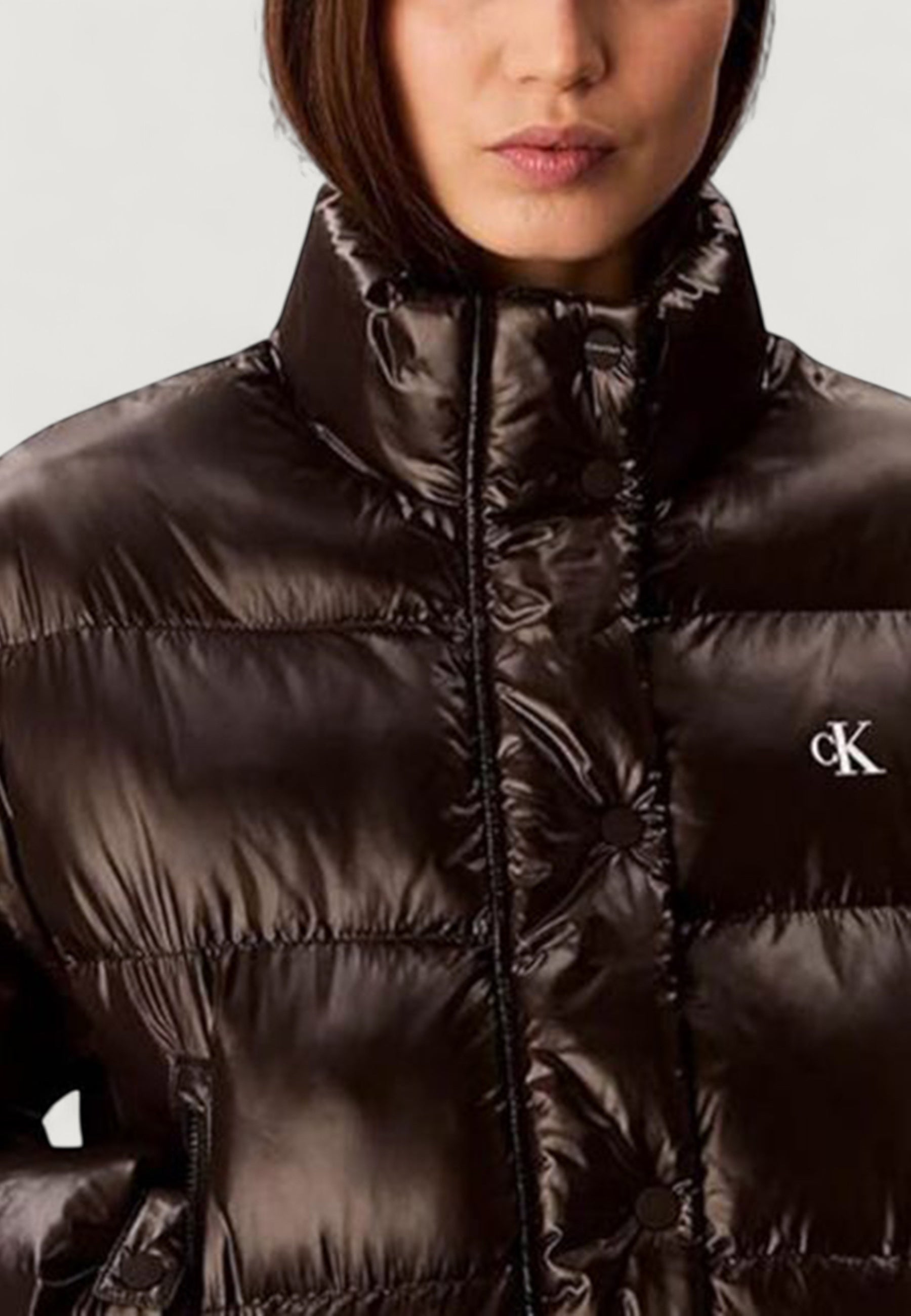 Piumino Calvin Klein Jeans SHINE CROP PUFFER JA