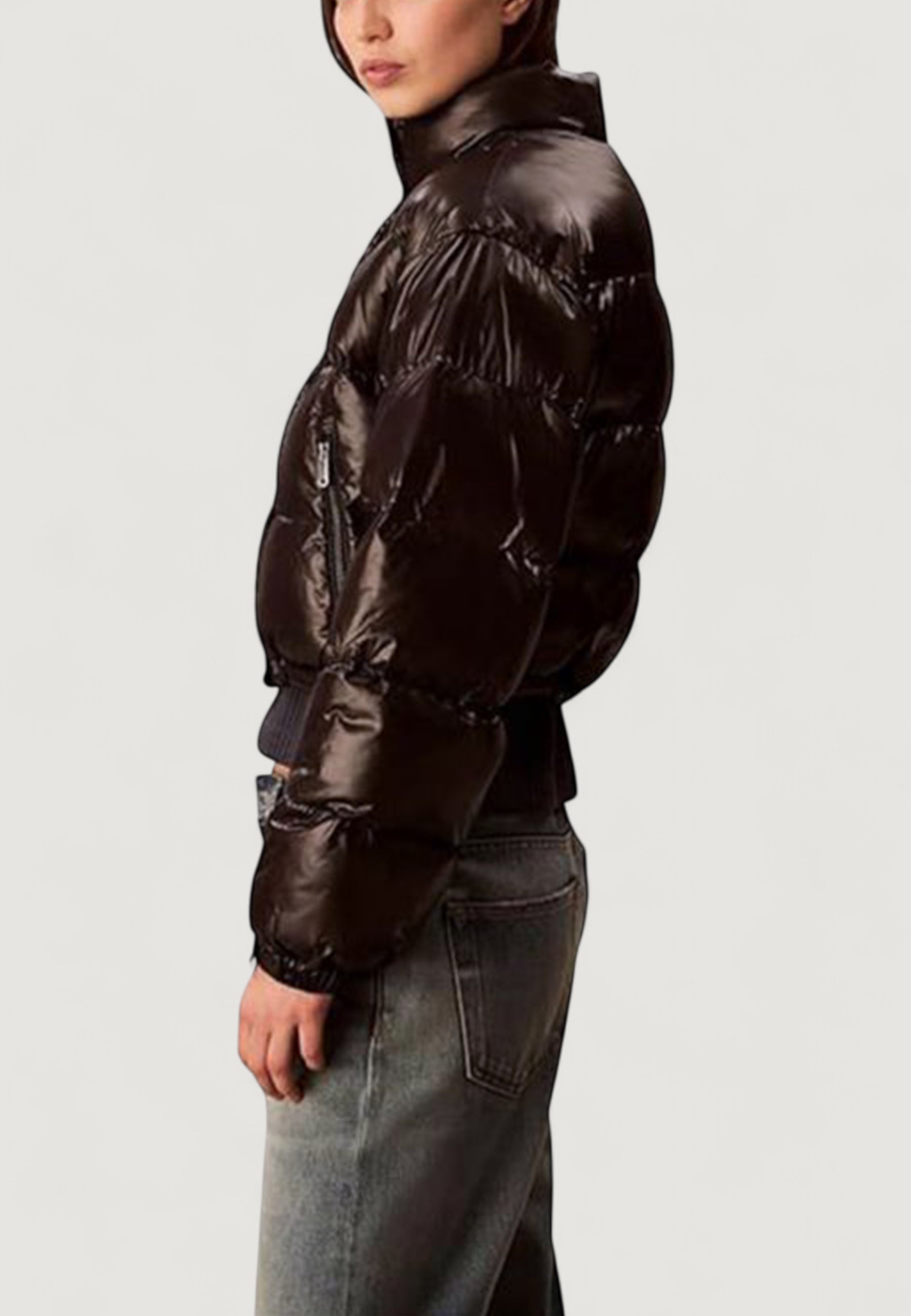 Piumino Calvin Klein Jeans SHINE CROP PUFFER JA
