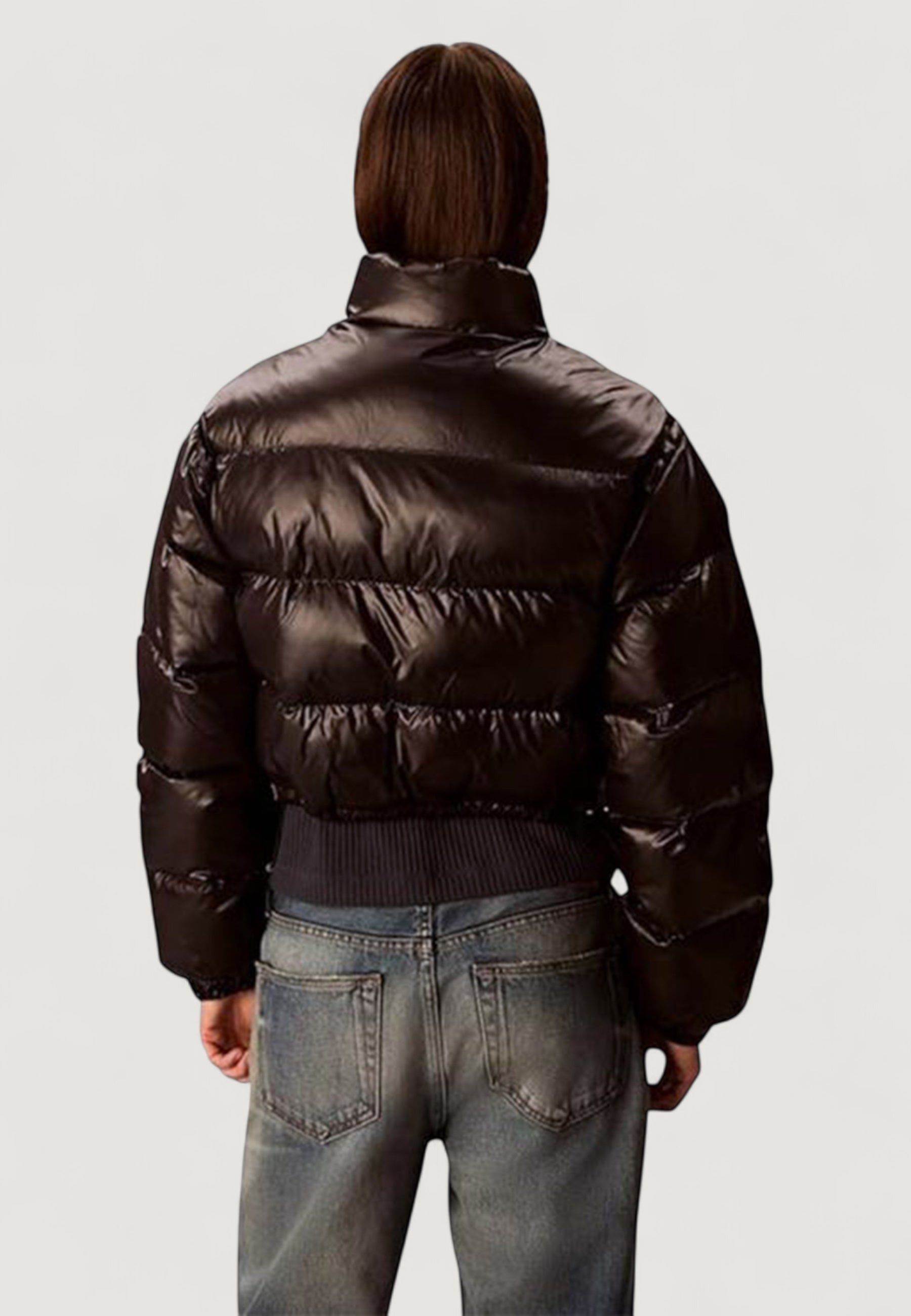 Piumino Calvin Klein Jeans SHINE CROP PUFFER JA