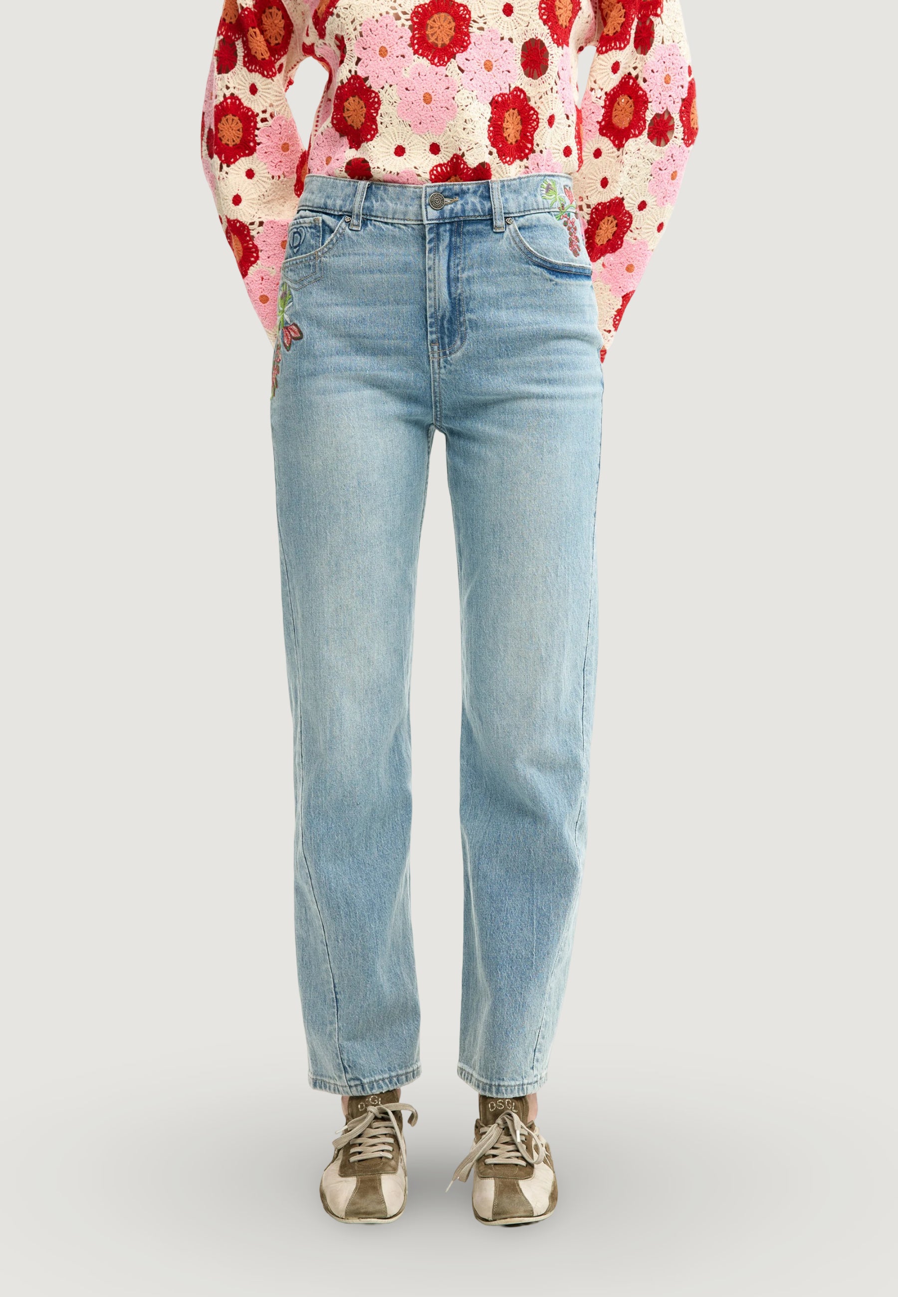 Jeans slim Desigual FLORA