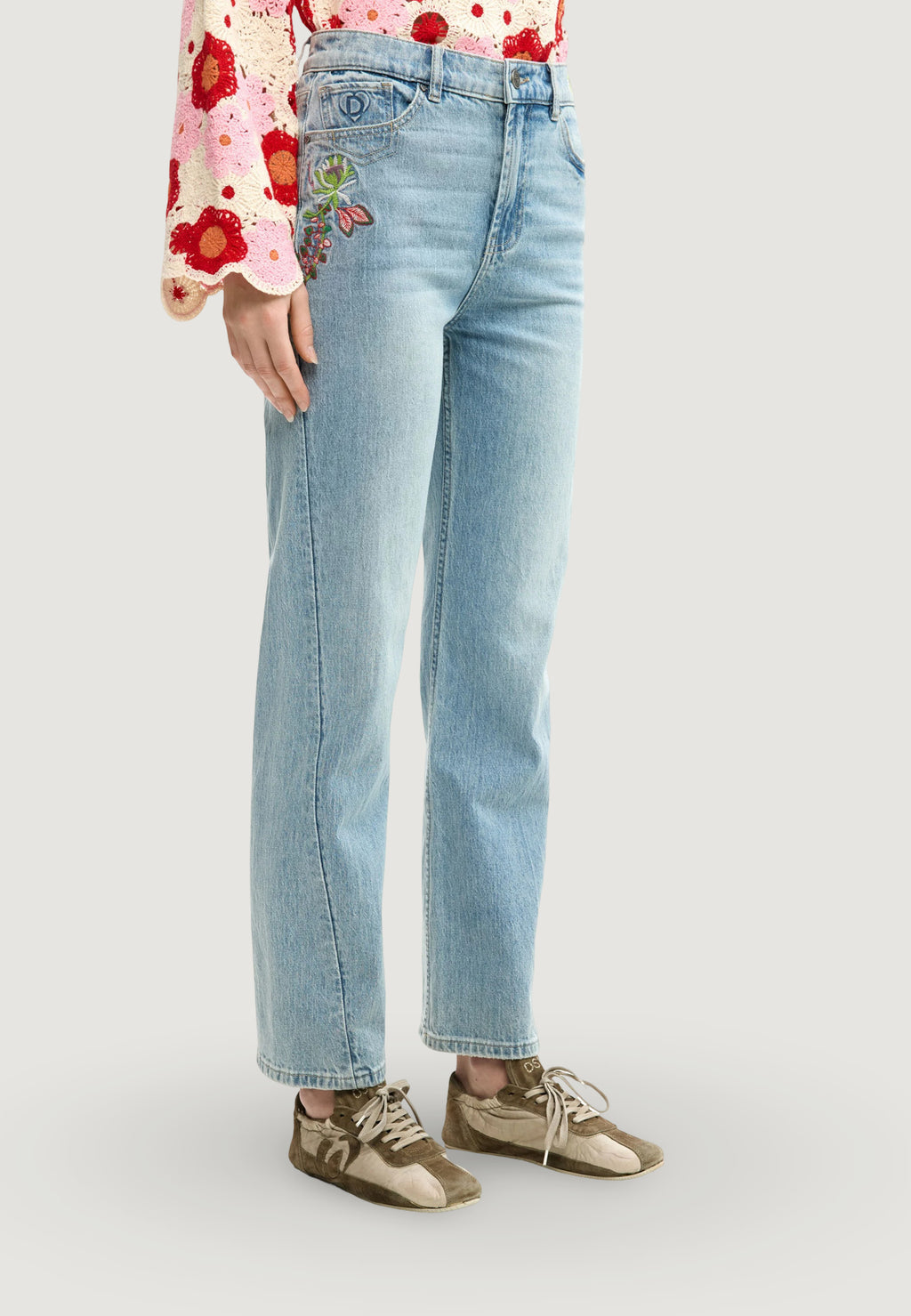 Jeans slim Desigual FLORA
