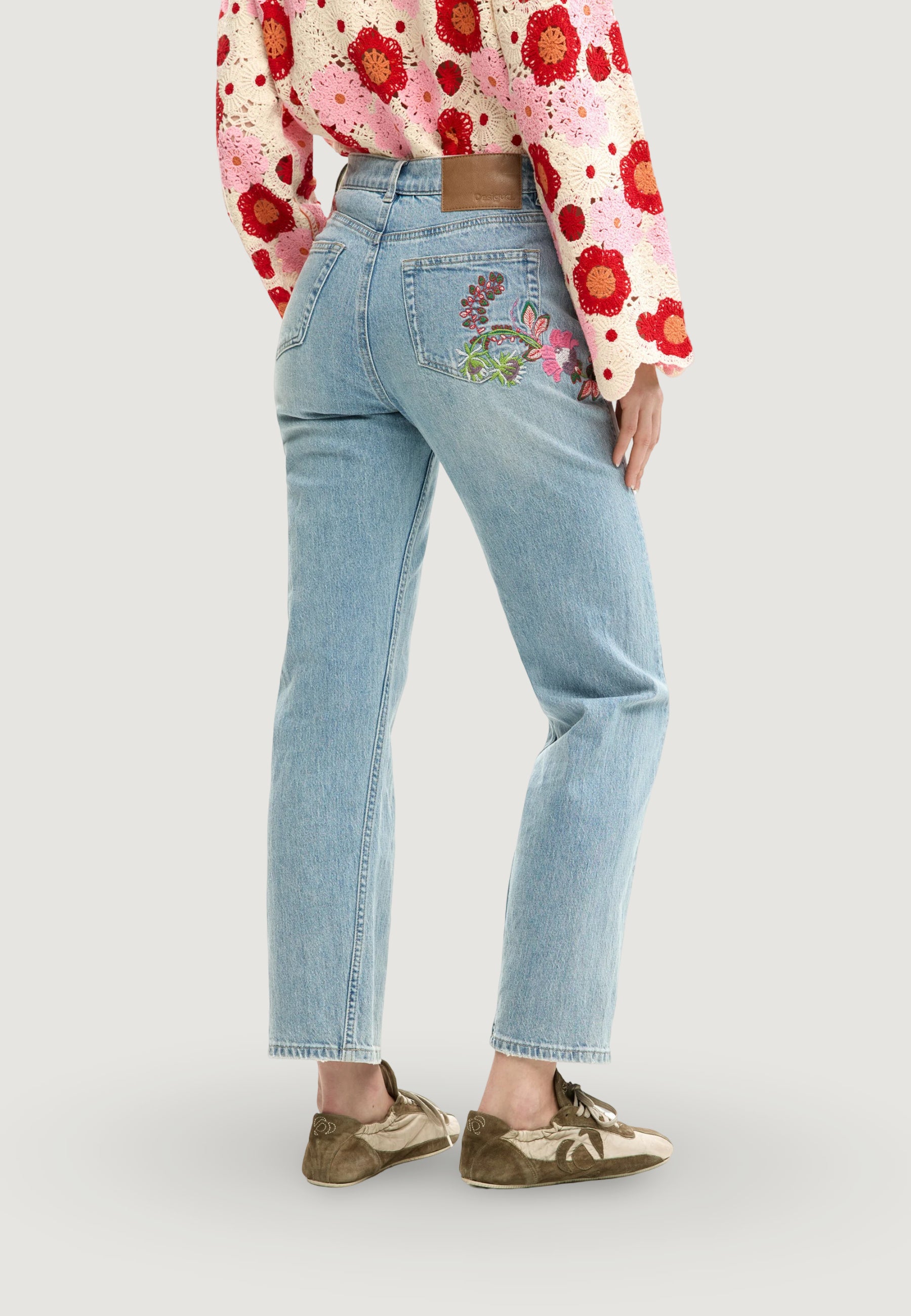Jeans slim Desigual FLORA
