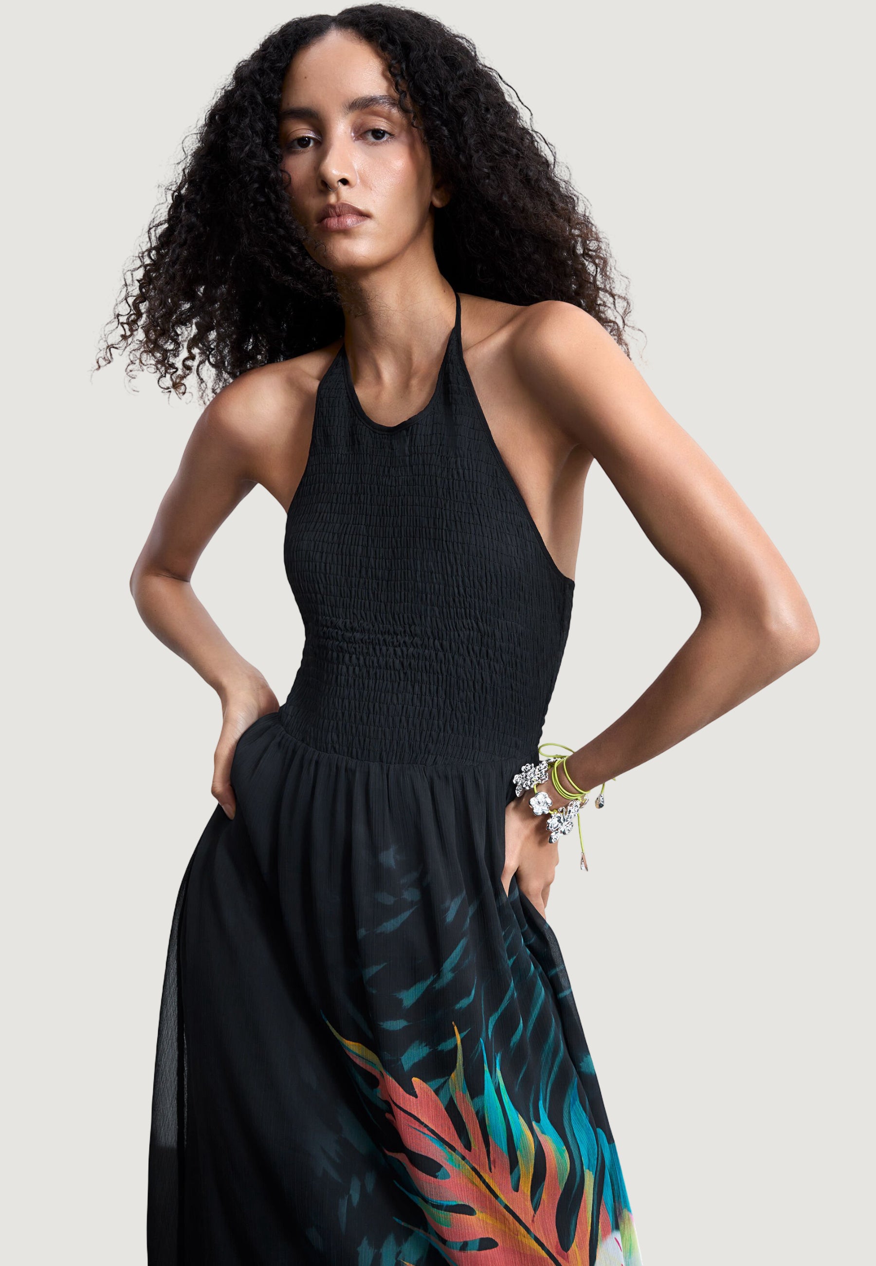 Vestito lungo Desigual VEST_SWIM-DAIKIRI HALTER