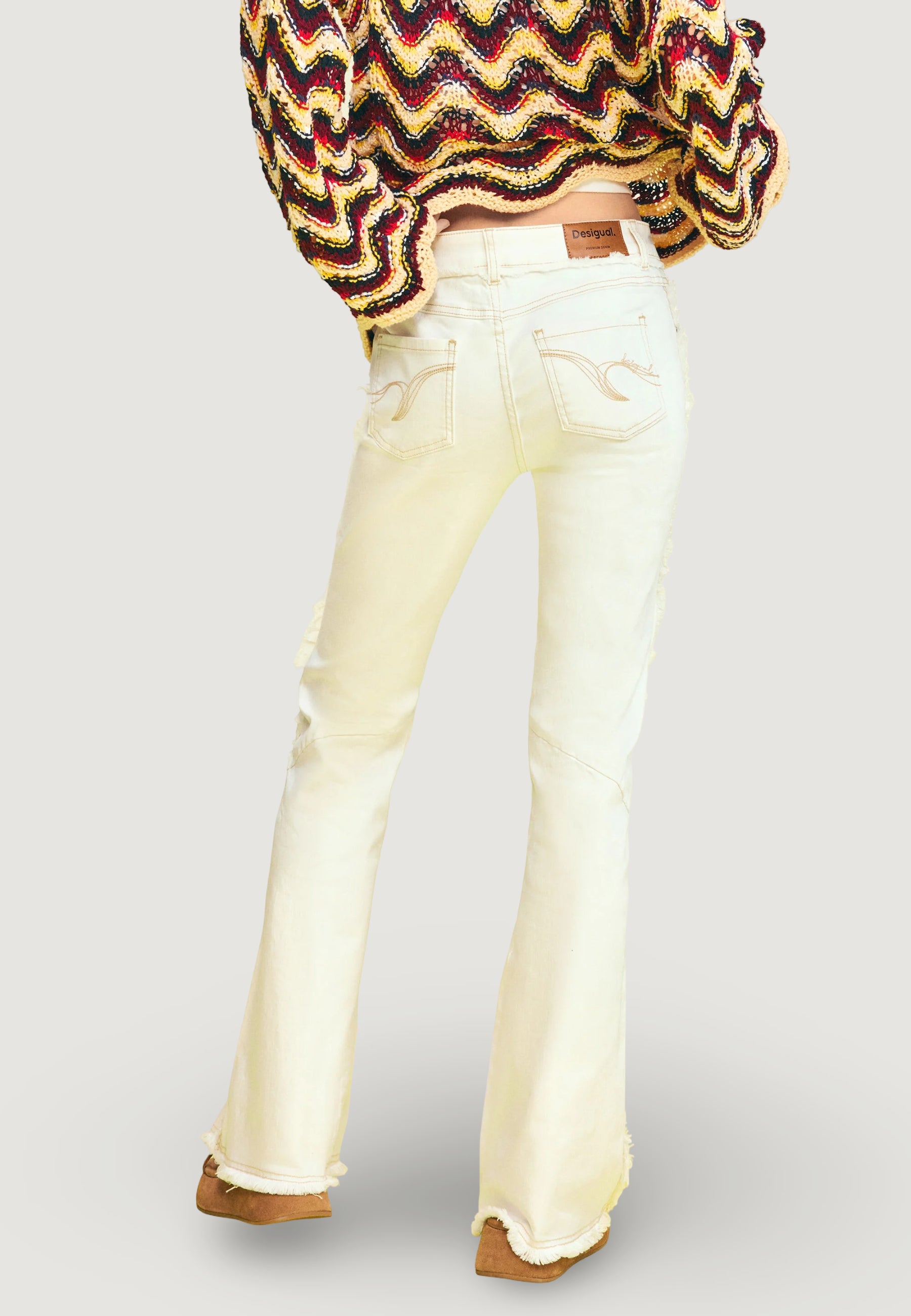 Pantaloni bootcut Desigual FAIRON