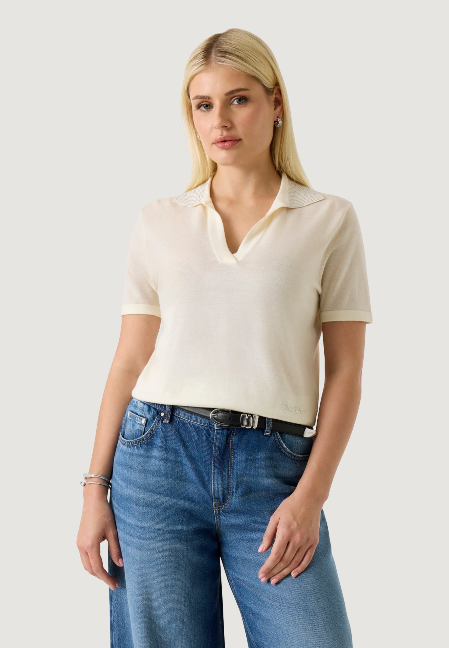 T-shirt Guess SS RHINESTONES POLO STORMI SWT