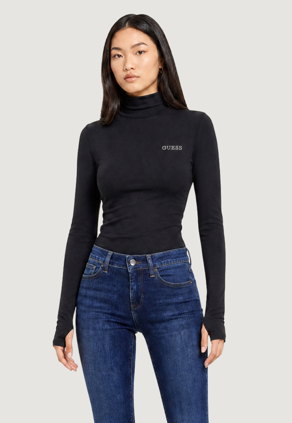 T-shirt manica lunga Guess GRETA HIGH NECK LS K