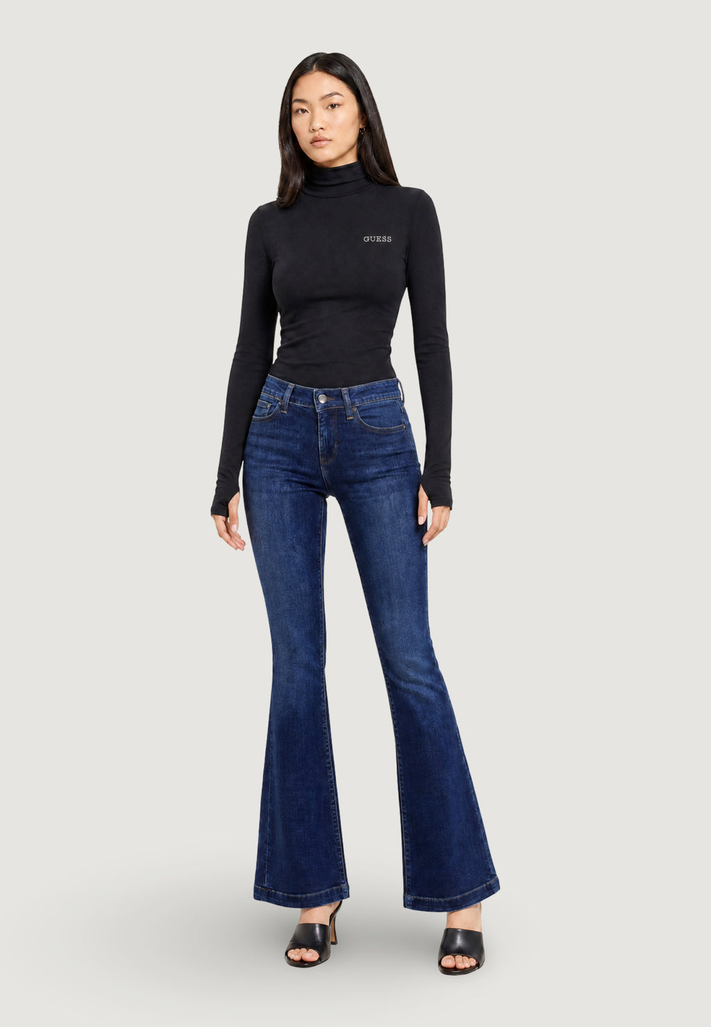 T-shirt manica lunga Guess GRETA HIGH NECK LS K