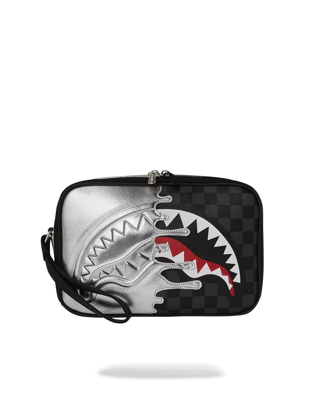 Pochette Sprayground SILVER SIDE DRIP BLACK CHECK BRICK TOILETRY