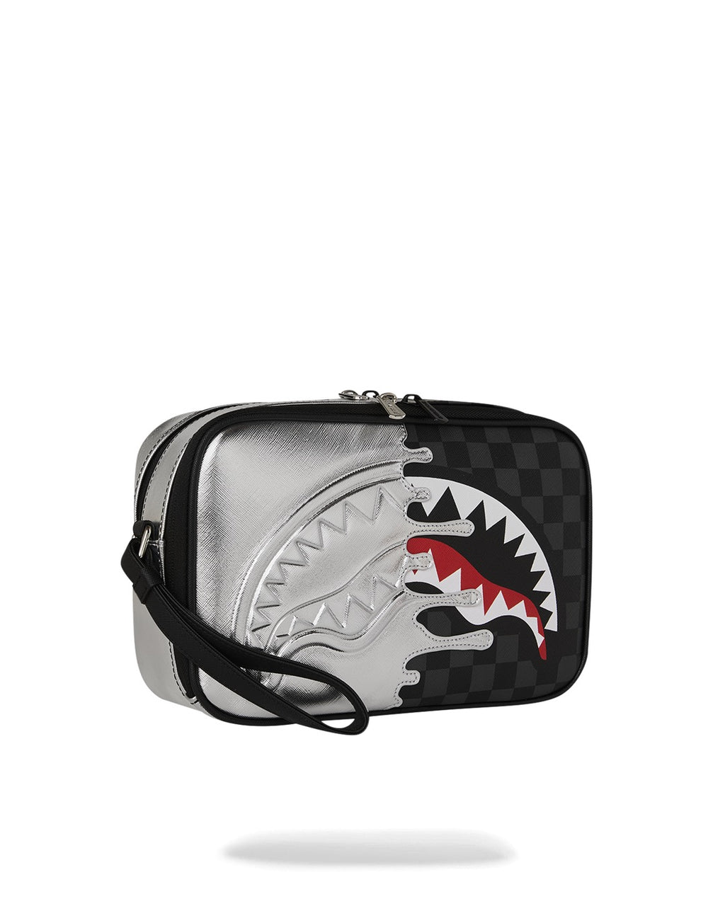 Pochette Sprayground SILVER SIDE DRIP BLACK CHECK BRICK TOILETRY