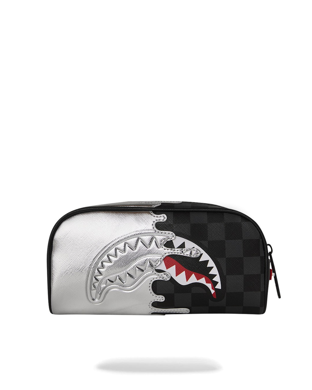 Pochette Sprayground SILVER SIDE DRIP BLACK CHECK PENCIL POUCH