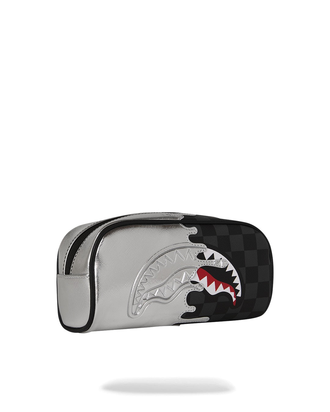 Pochette Sprayground SILVER SIDE DRIP BLACK CHECK PENCIL POUCH