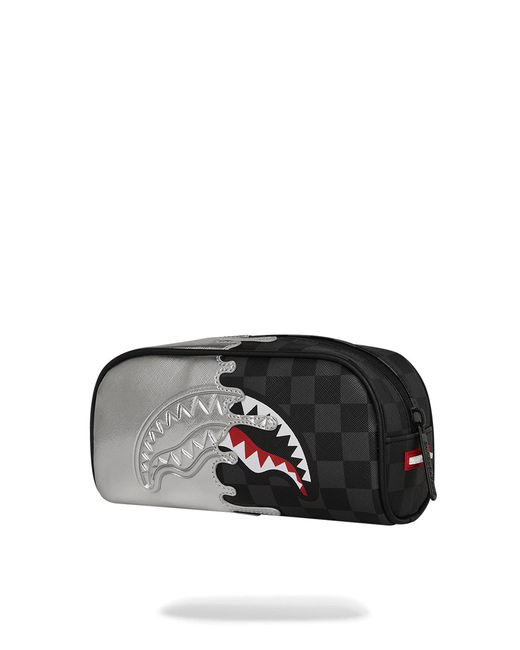 Pochette Sprayground SILVER SIDE DRIP BLACK CHECK PENCIL POUCH