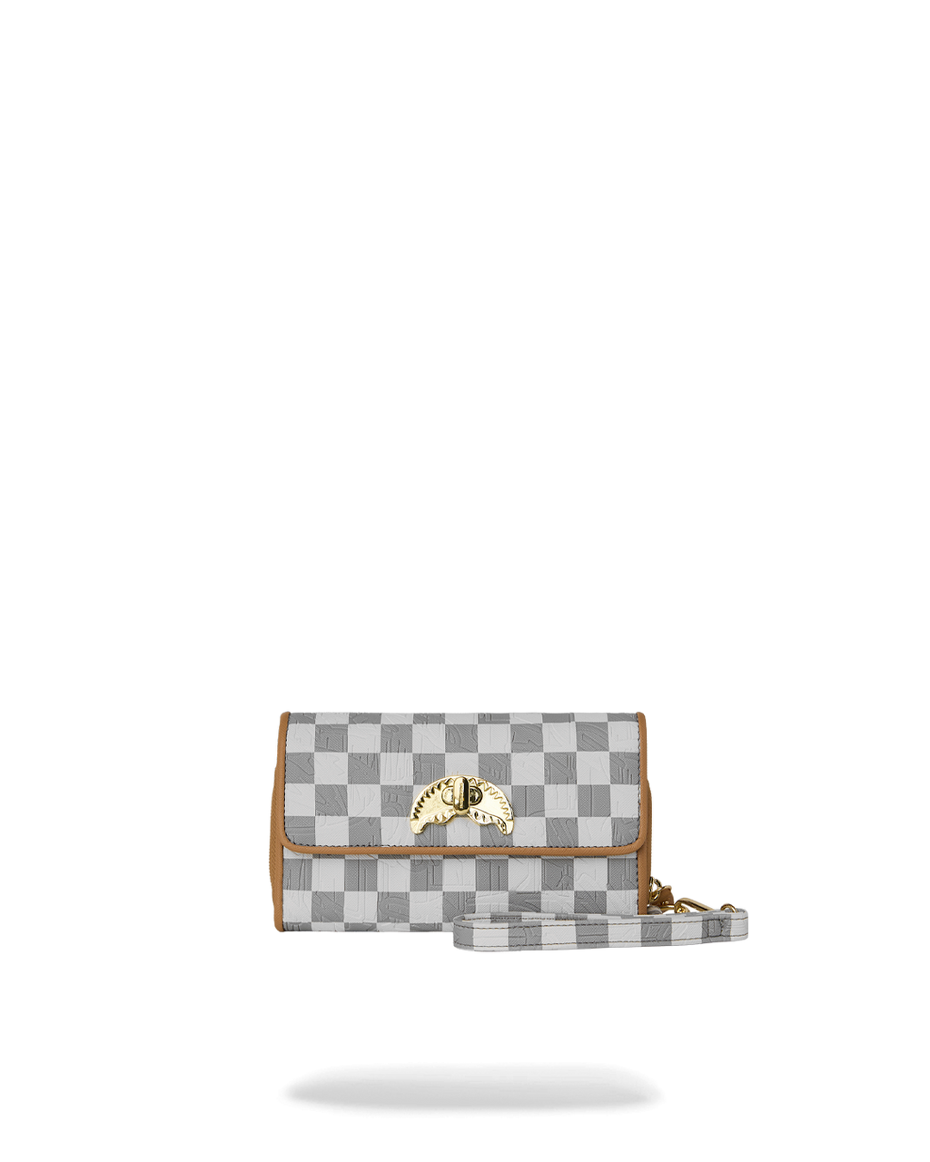 Sling bag Sprayground EMBOSSED CREAM CHECK CLUTCH