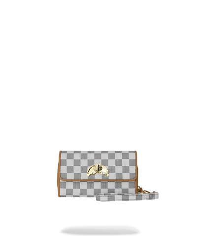 Tracolla Sprayground EMBOSSED CREAM CHECK CLUTCH