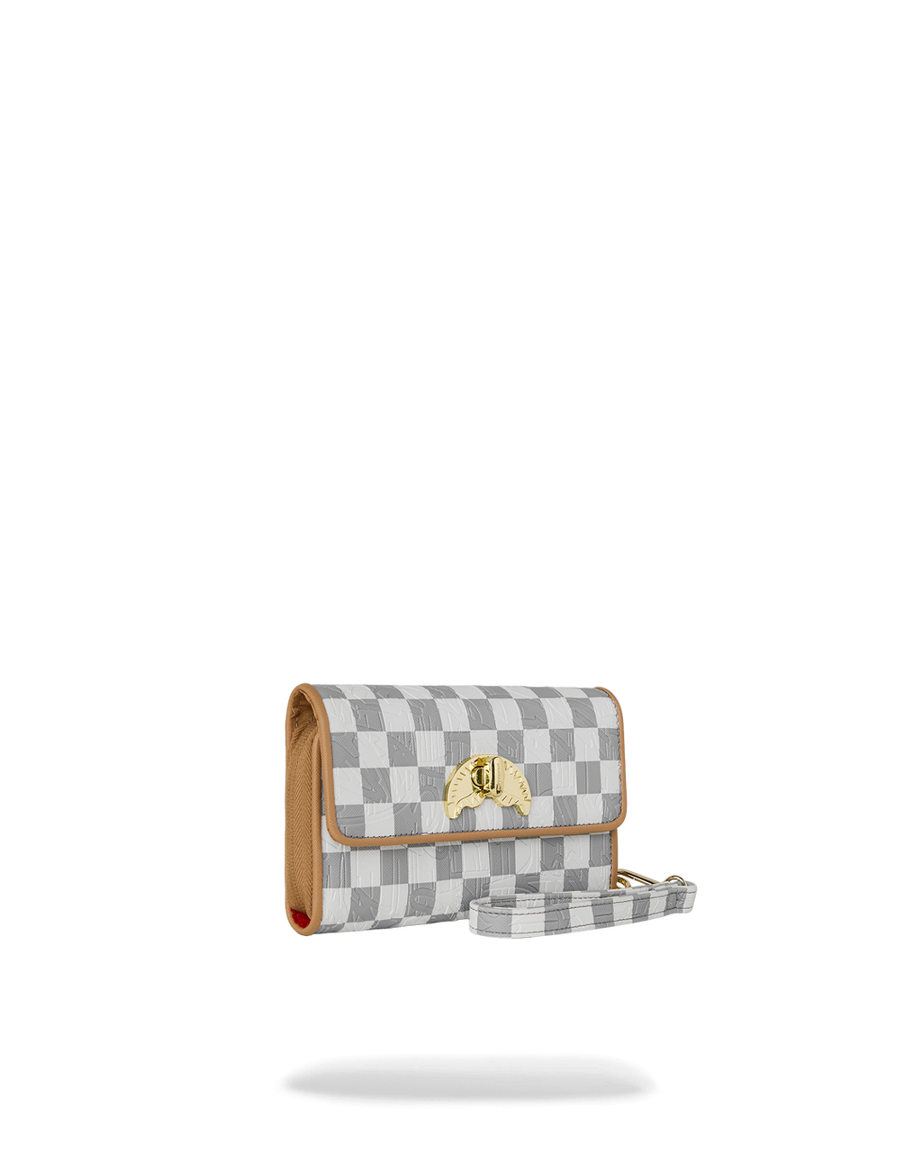 Sling bag Sprayground EMBOSSED CREAM CHECK CLUTCH