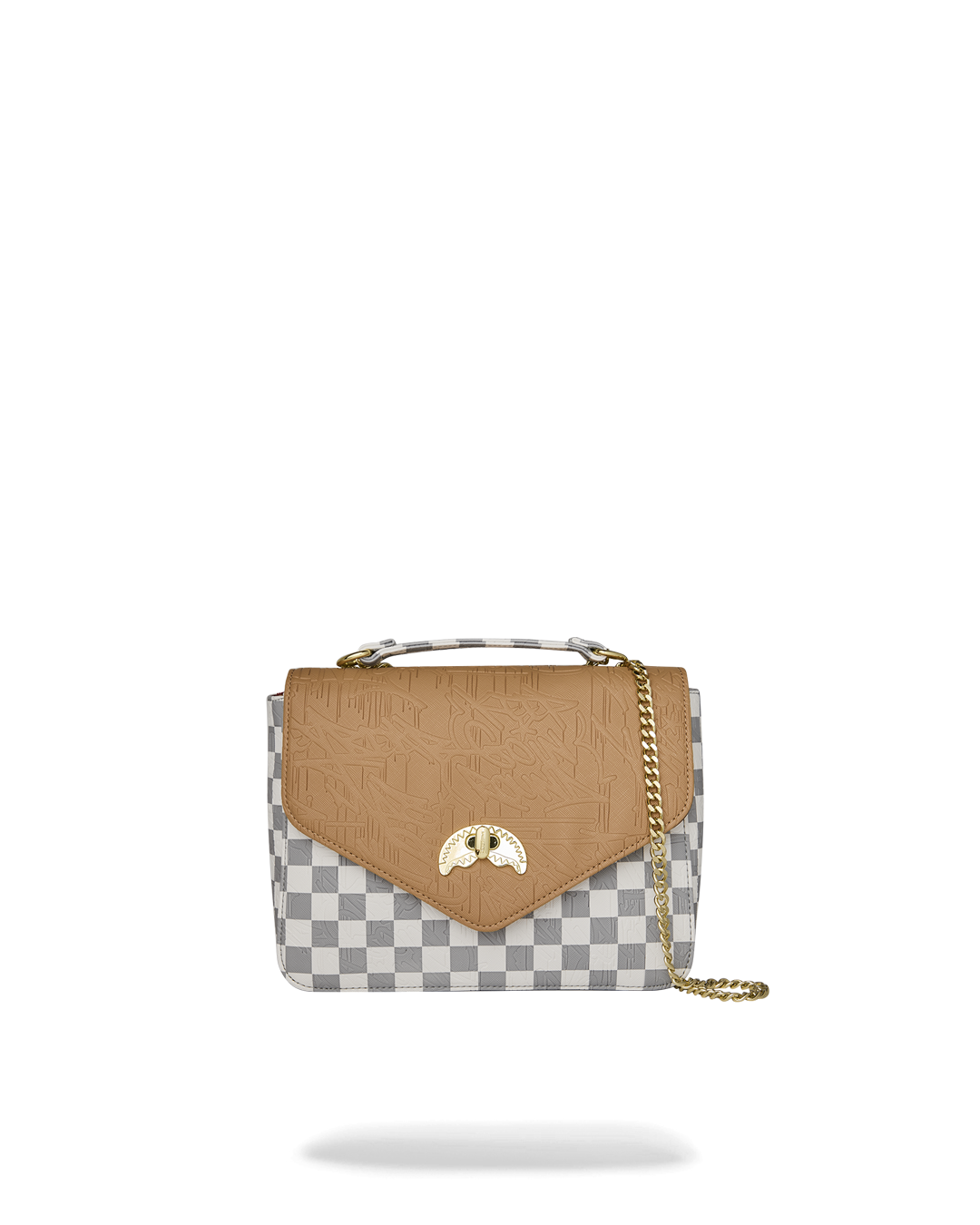 Bag Sprayground EMBOSSED CREAM CHECK HANDBAG
