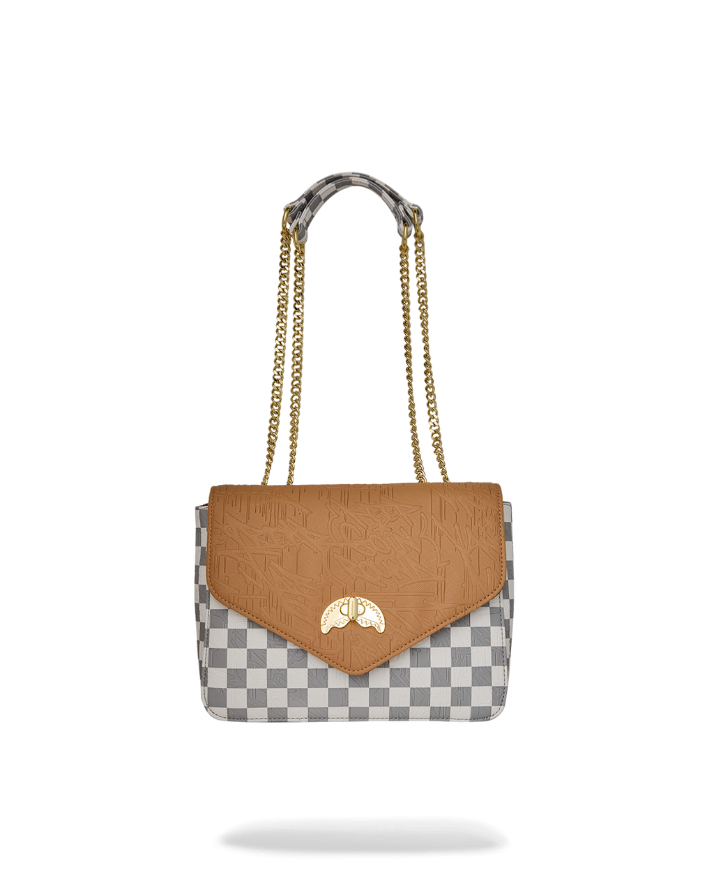 Bag Sprayground EMBOSSED CREAM CHECK HANDBAG