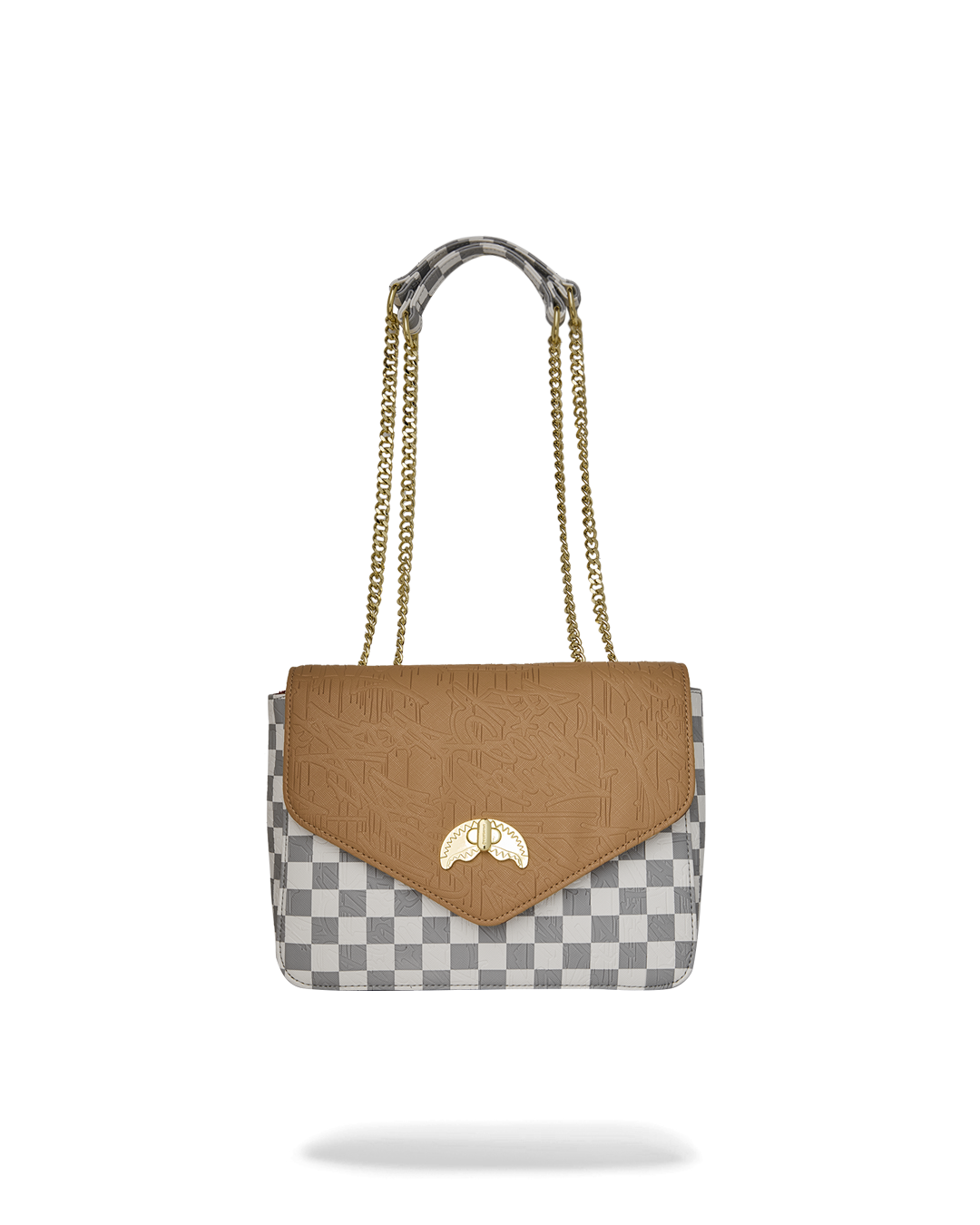 Bag Sprayground EMBOSSED CREAM CHECK HANDBAG