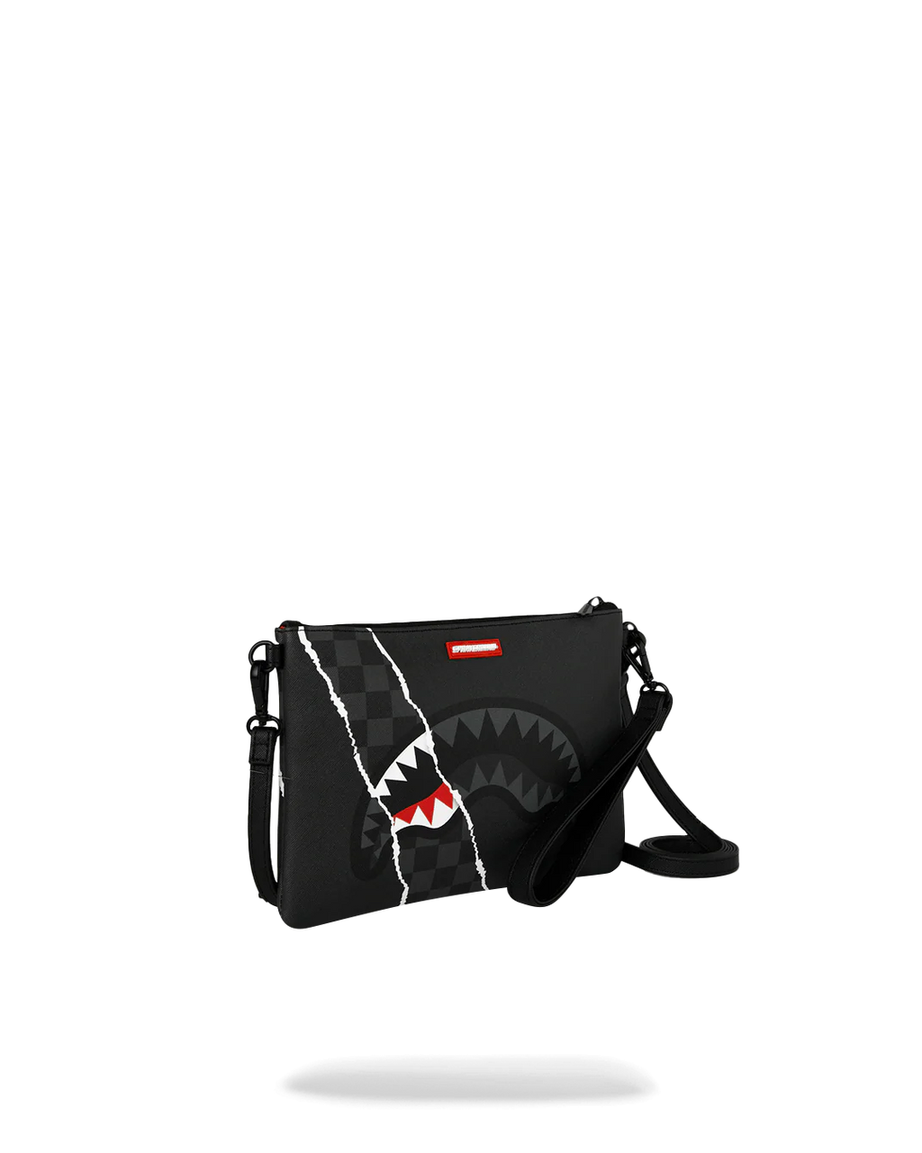  Sprayground CENTER RIP REVEALING GRAY CHECK CROSSOVER CLUTCH