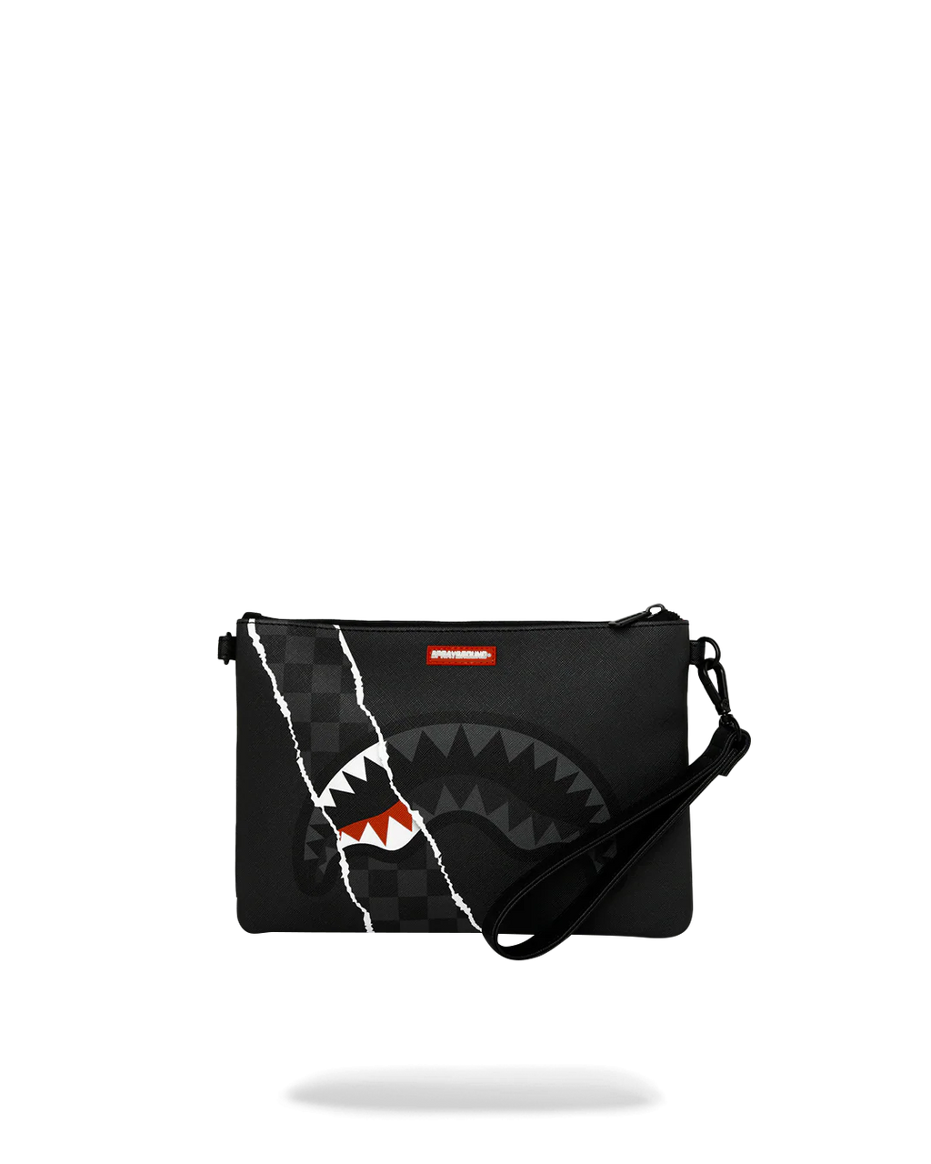  Sprayground CENTER RIP REVEALING GRAY CHECK CROSSOVER CLUTCH