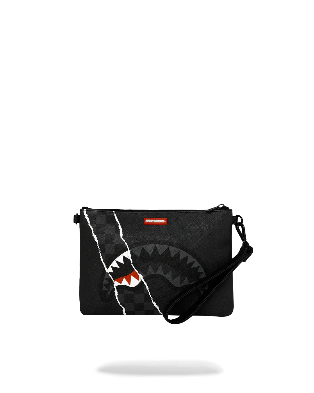  Sprayground CENTER RIP REVEALING GRAY CHECK CROSSOVER CLUTCH