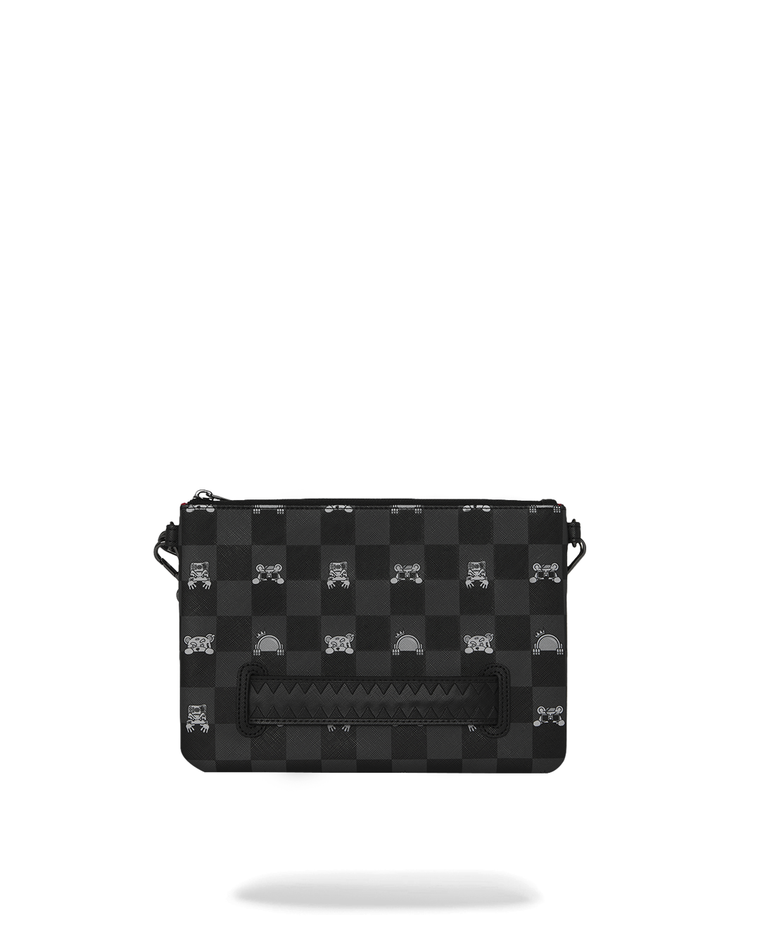 Pochette Sprayground GRAY PEEKING CHARACTER CHECK CROSSBODY POUCHETTE