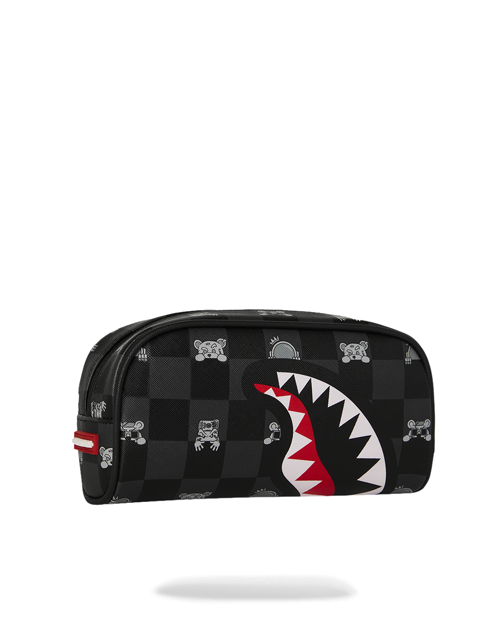 Pochette Sprayground GRAY PEEKING CHARACTER CHECK PENCIL POUCH