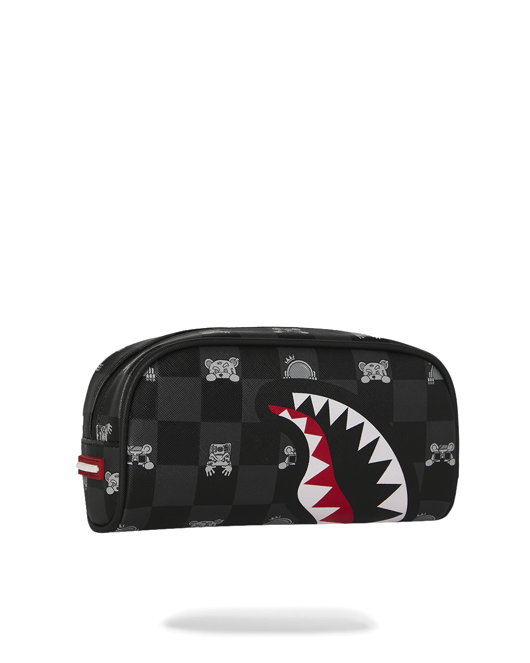 Pochette Sprayground GRAY PEEKING CHARACTER CHECK PENCIL POUCH