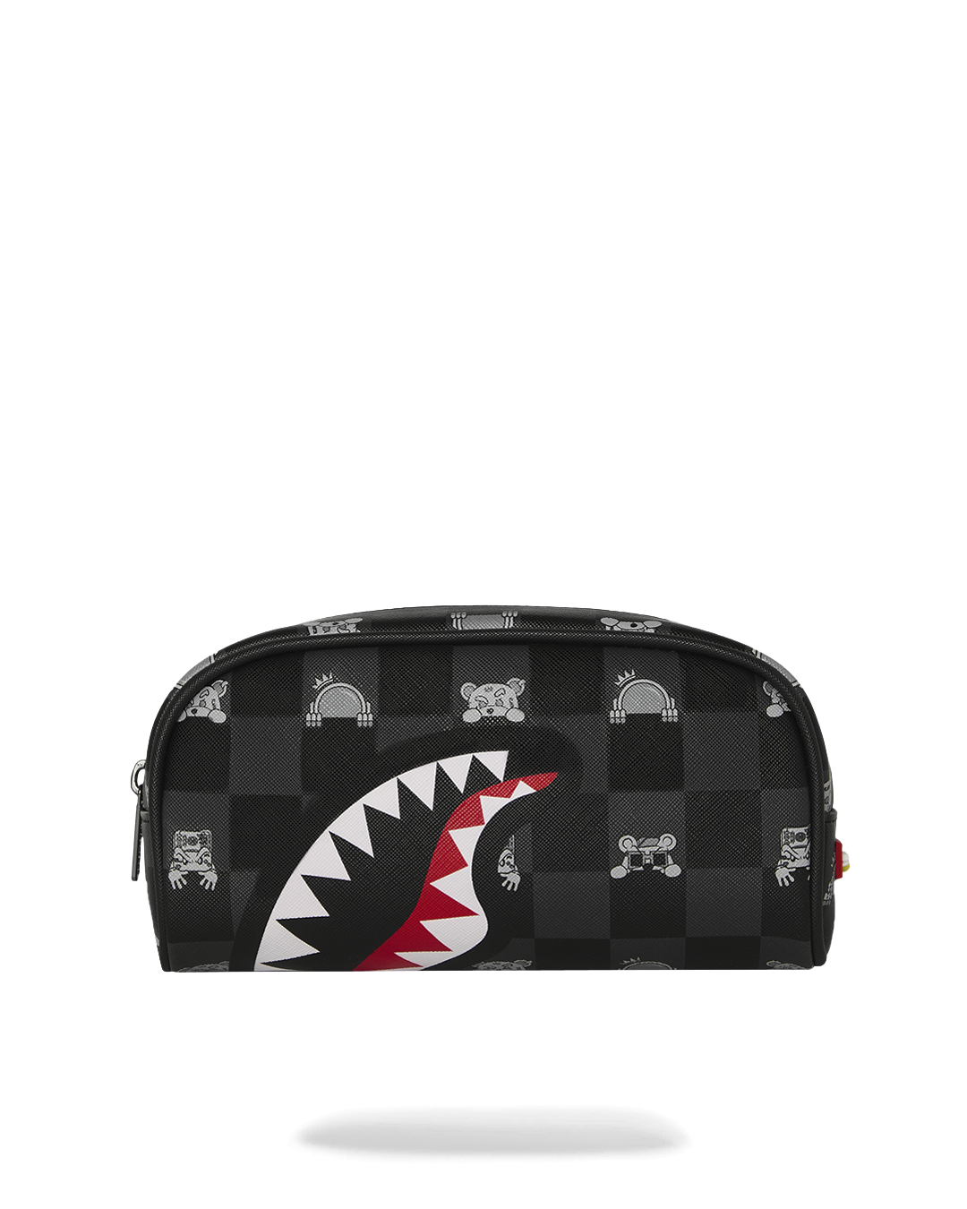 Pochette Sprayground GRAY PEEKING CHARACTER CHECK PENCIL POUCH
