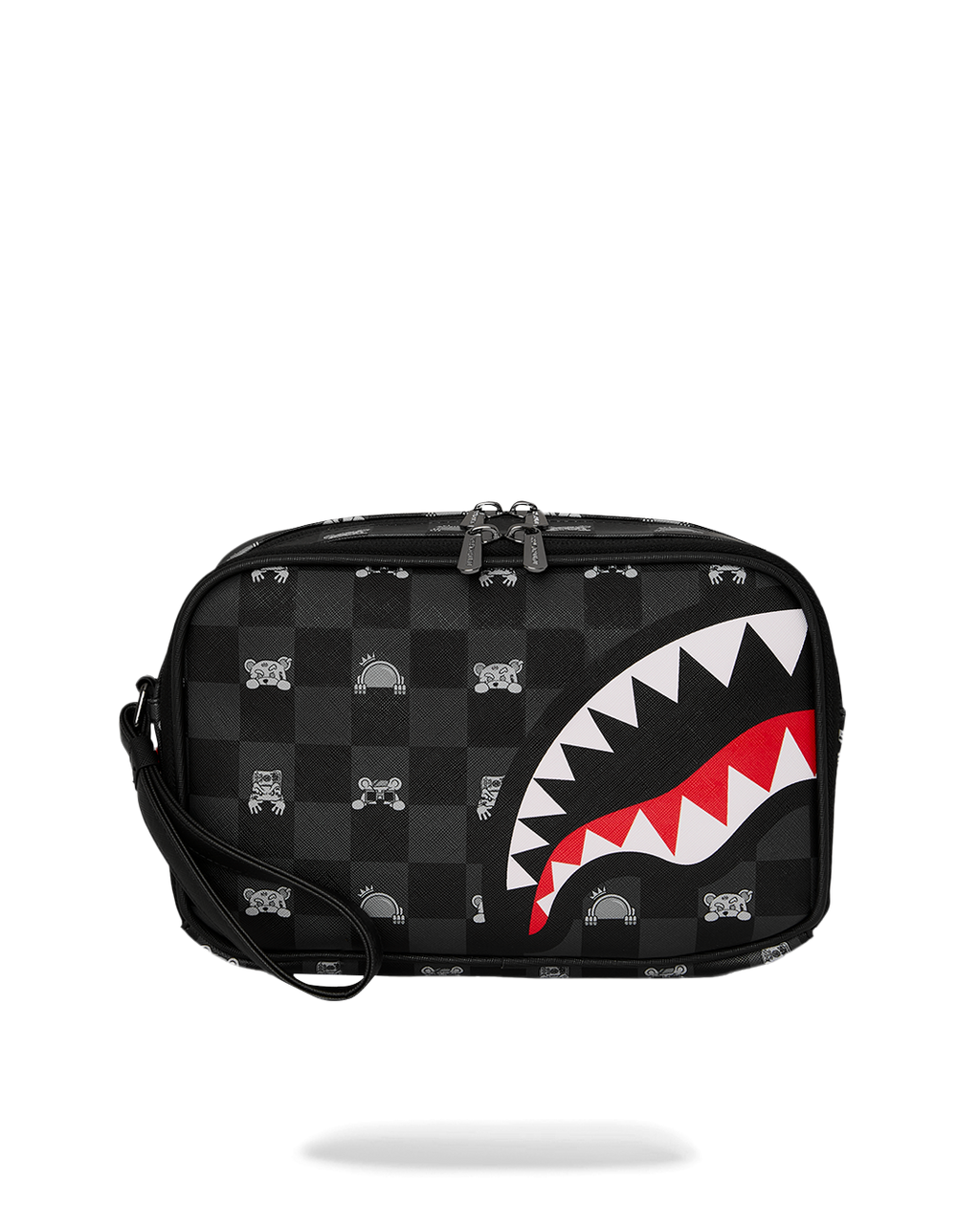 Pochette Sprayground GRAY PEEKING CHARACTER CHECK TOILETRY BRICK