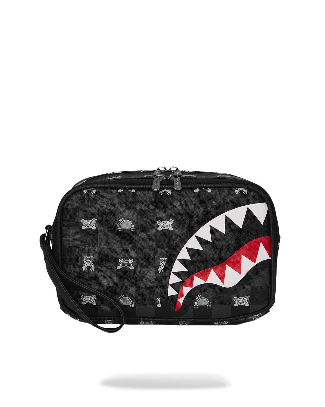 Pochette Sprayground GRAY PEEKING CHARACTER CHECK TOILETRY BRICK