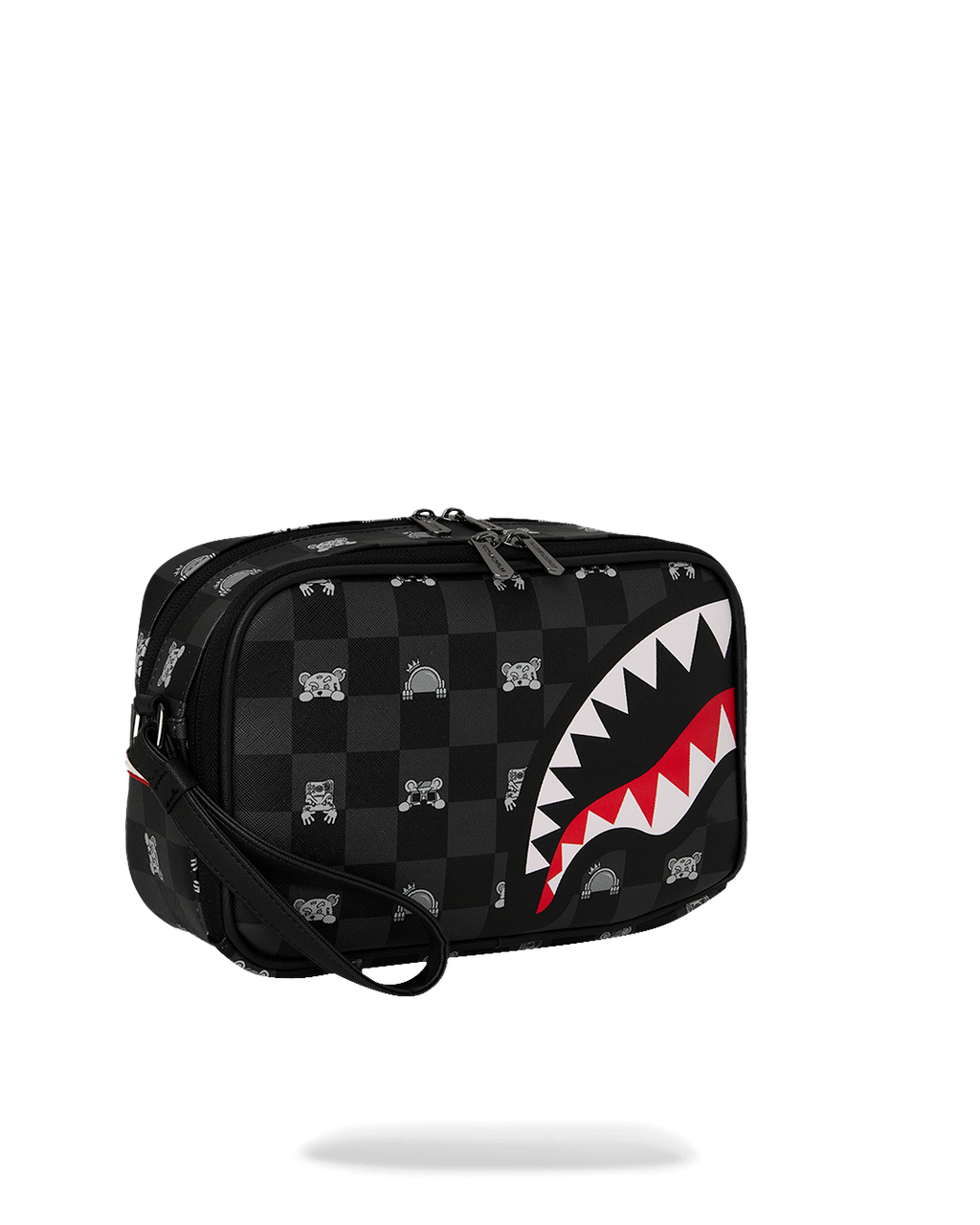 Pochette Sprayground GRAY PEEKING CHARACTER CHECK TOILETRY BRICK