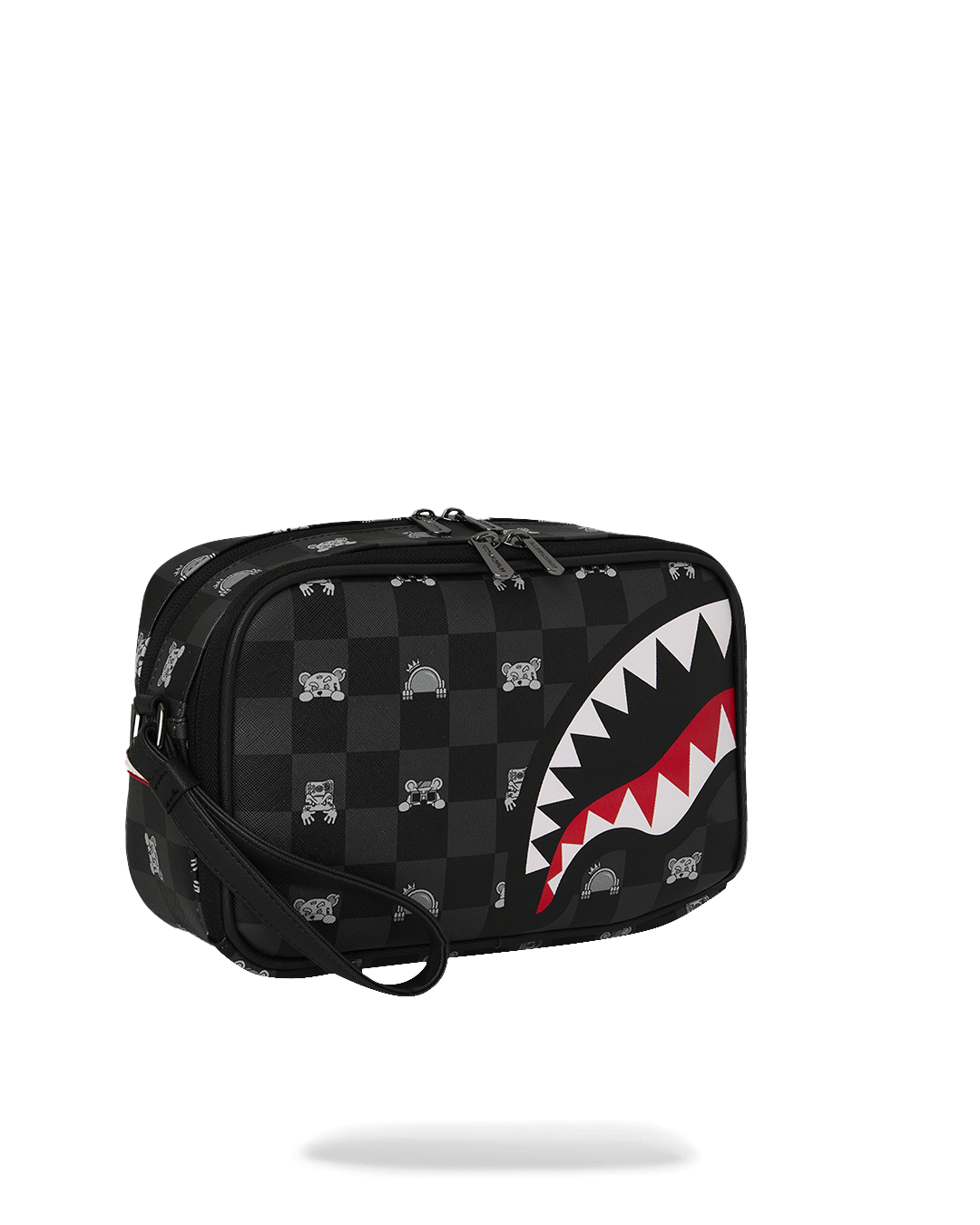 Pochette Sprayground GRAY PEEKING CHARACTER CHECK TOILETRY BRICK