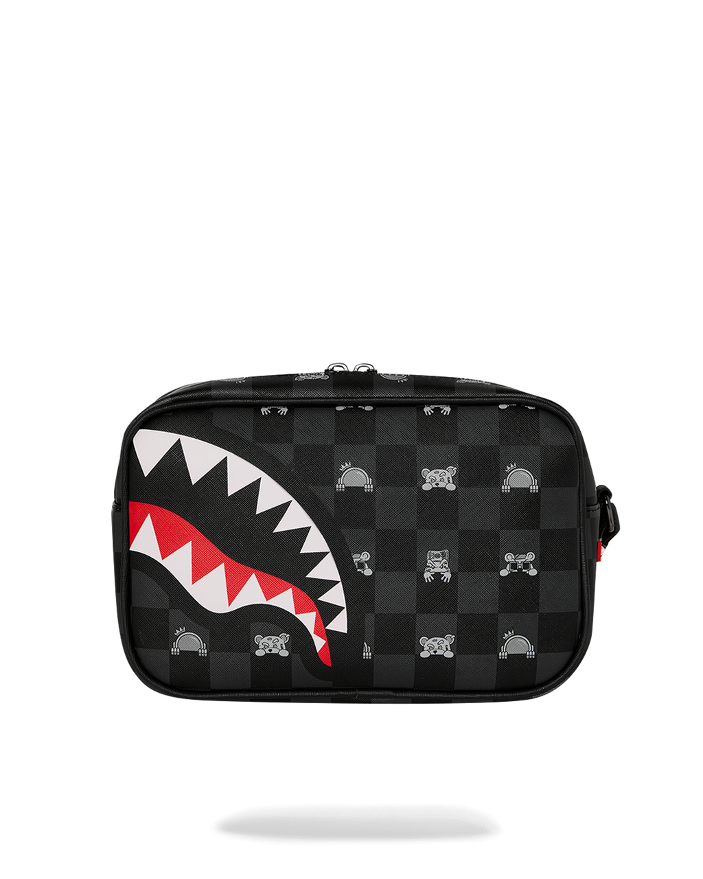 Pochette Sprayground GRAY PEEKING CHARACTER CHECK TOILETRY BRICK