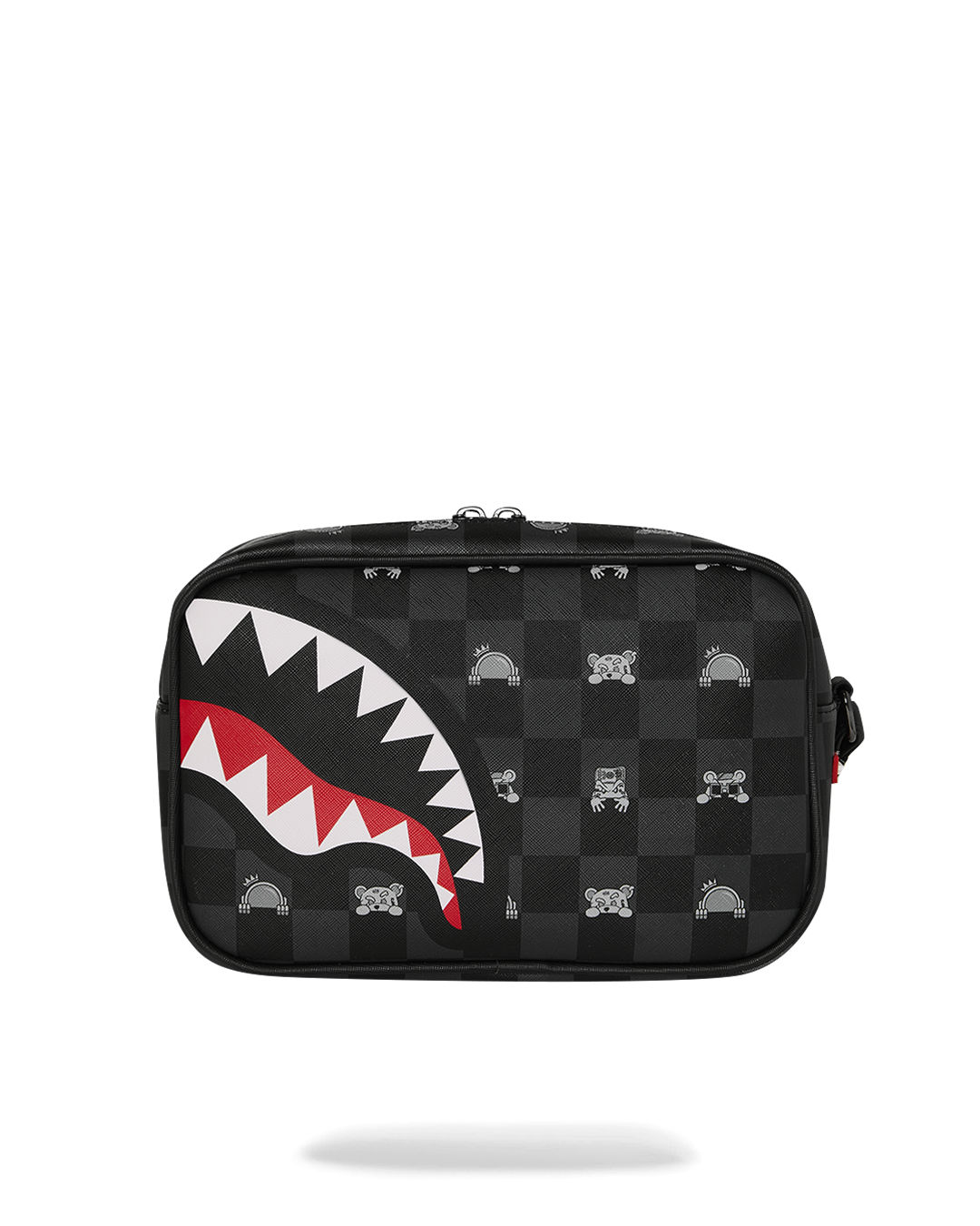 Pochette Sprayground GRAY PEEKING CHARACTER CHECK TOILETRY BRICK