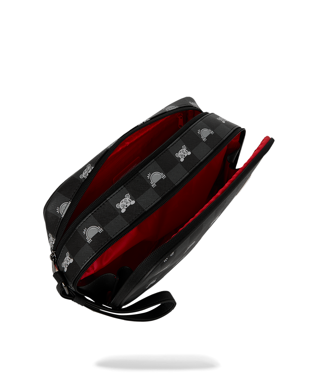 Pochette Sprayground GRAY PEEKING CHARACTER CHECK TOILETRY BRICK