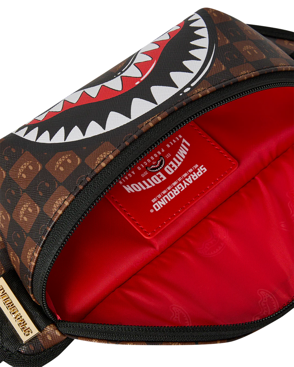 Marsupio Sprayground SHARKS IN PARIS WTF BUBBLE BROWN CHECK CROSSBODY
