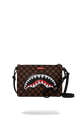 Pochette e beauty Sprayground SHARKS IN PARIS WTF BUBBLE BROWN CHECK CROSSOVER CLUTCH