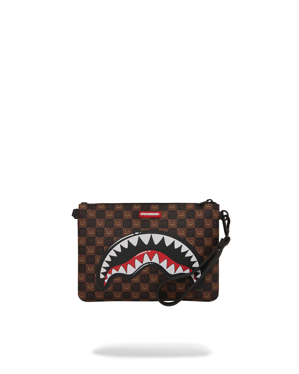 Pochette e beauty Sprayground SHARKS IN PARIS WTF BUBBLE BROWN CHECK CROSSOVER CLUTCH