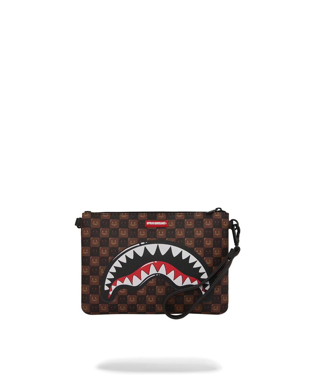 Pochette e beauty Sprayground SHARKS IN PARIS WTF BUBBLE BROWN CHECK CROSSOVER CLUTCH