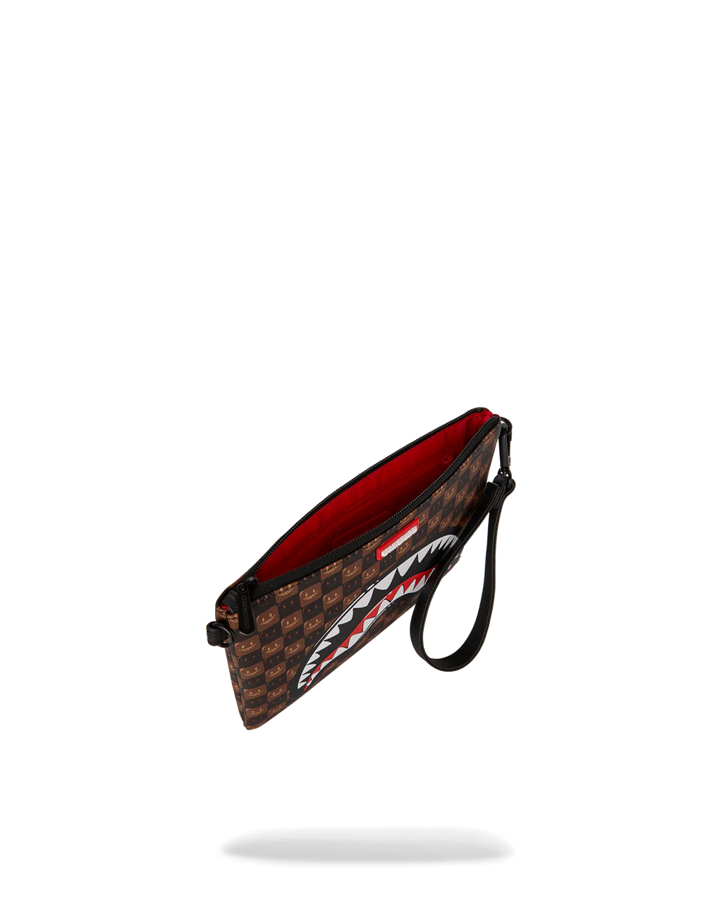 Pochette e beauty Sprayground SHARKS IN PARIS WTF BUBBLE BROWN CHECK CROSSOVER CLUTCH
