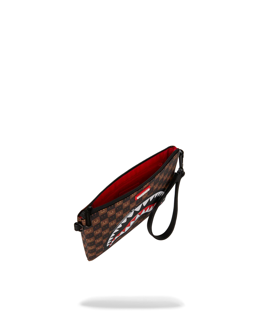 Pochette e beauty Sprayground SHARKS IN PARIS WTF BUBBLE BROWN CHECK CROSSOVER CLUTCH