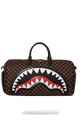 Bag Sprayground SHARKS IN PARIS WTF BUBBLE BROWN CHECK DUFFLE