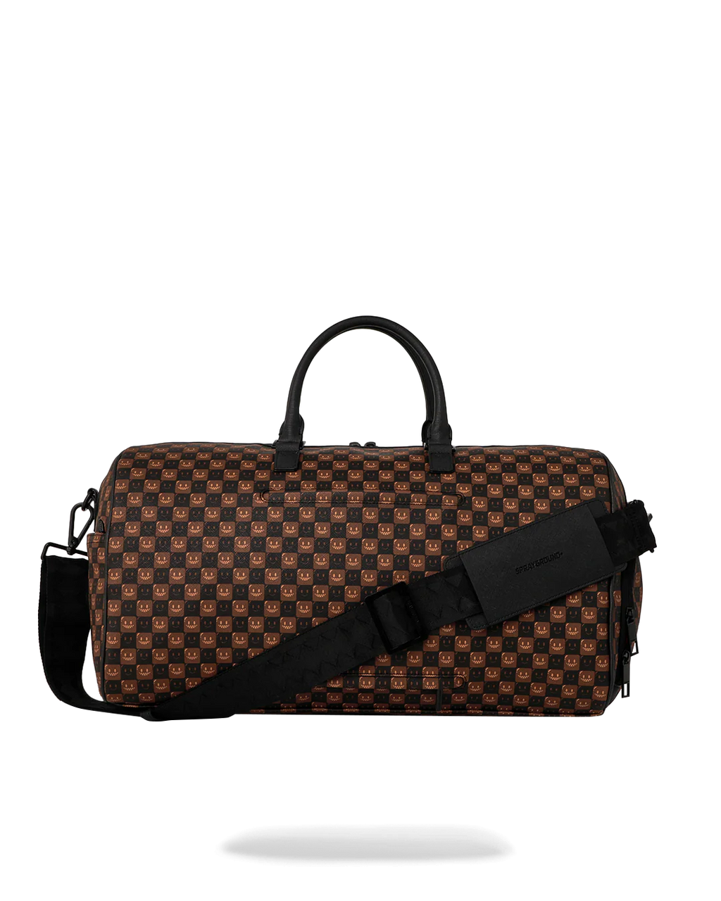 Bag Sprayground SHARKS IN PARIS WTF BUBBLE BROWN CHECK DUFFLE