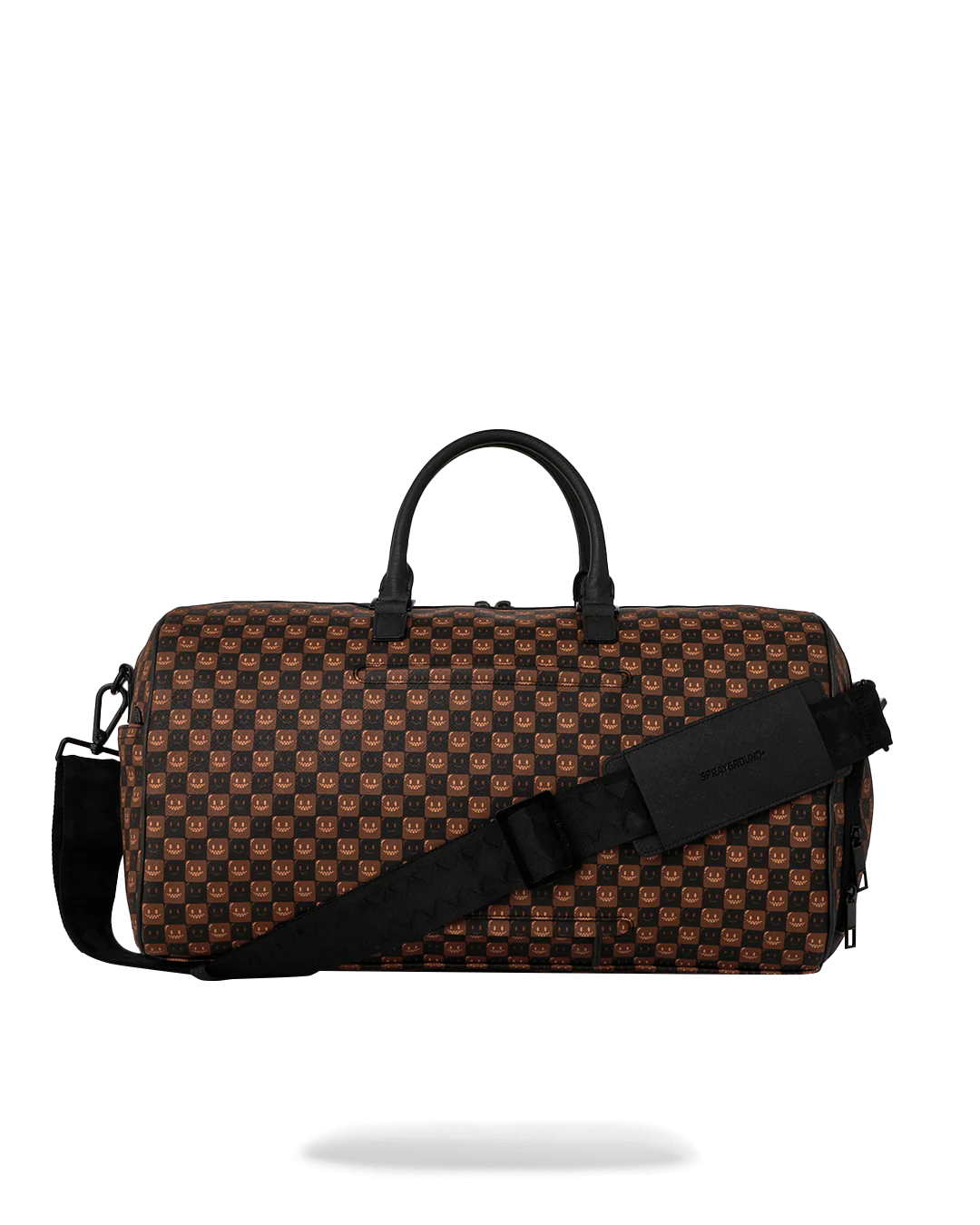 Bag Sprayground SHARKS IN PARIS WTF BUBBLE BROWN CHECK DUFFLE